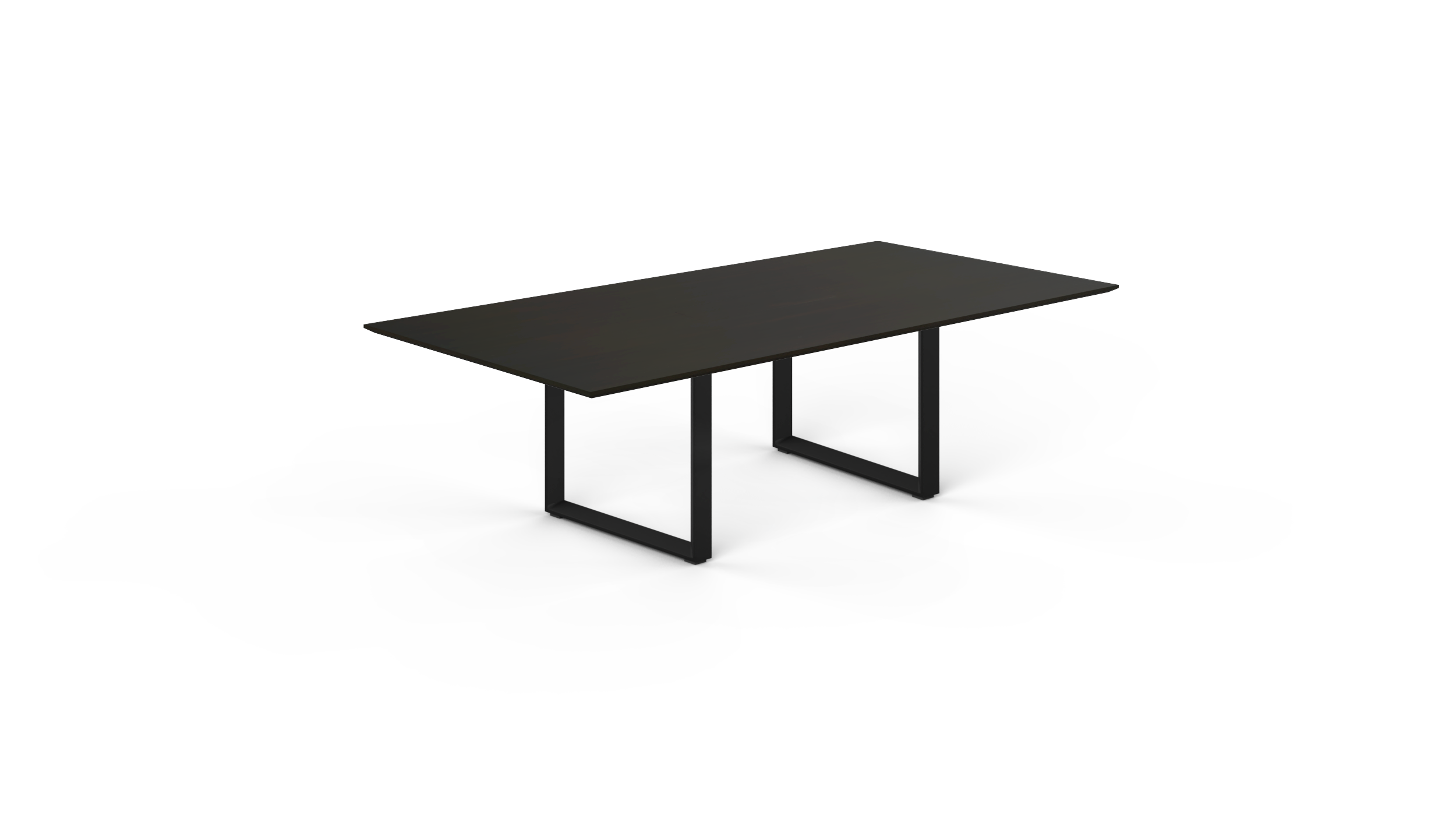 8' Coltello Conference Table with Black Veloce legs, Espresso