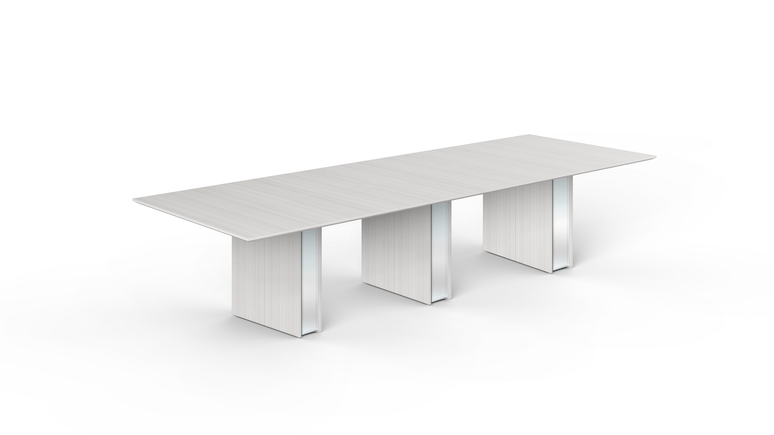 12' Coltello Conference Table with Bicci Base, Blanc De Gris