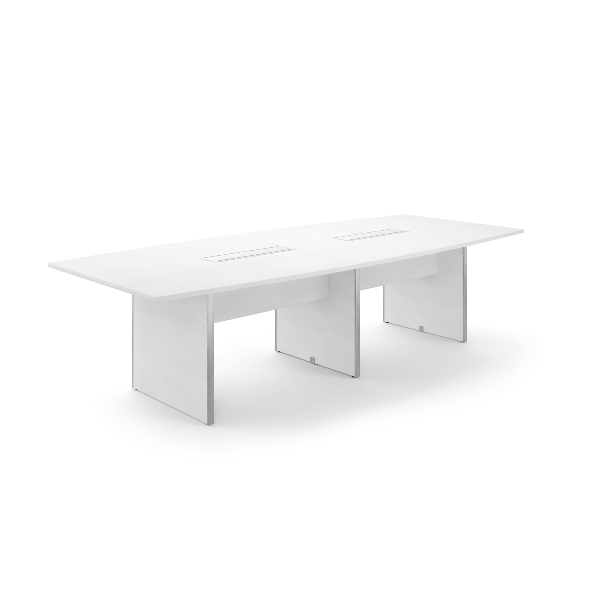 Deluxe 10' Laminate Boat Shape Conference table Blanco