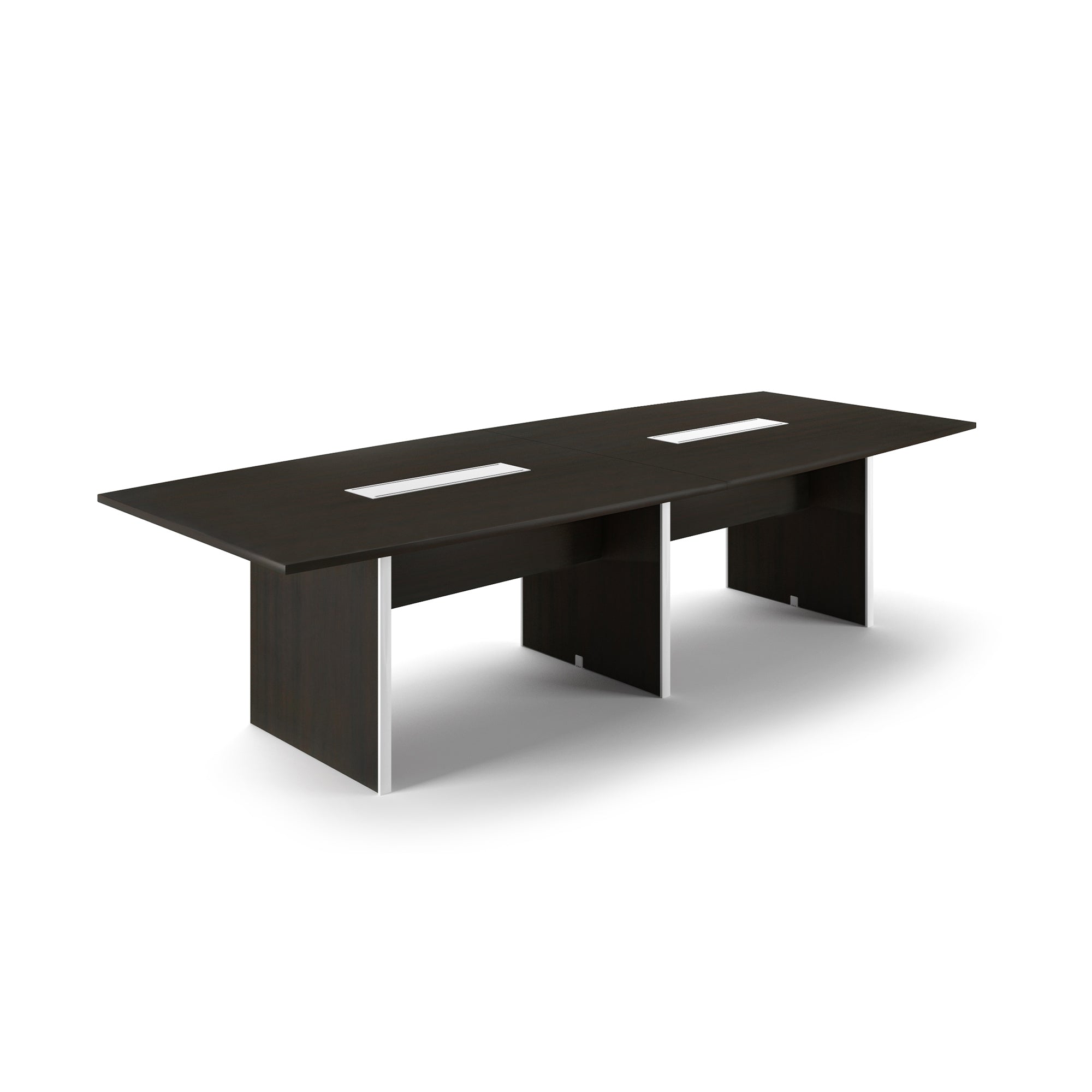 Deluxe 10' Laminate Boat Shape Conference table Espresso