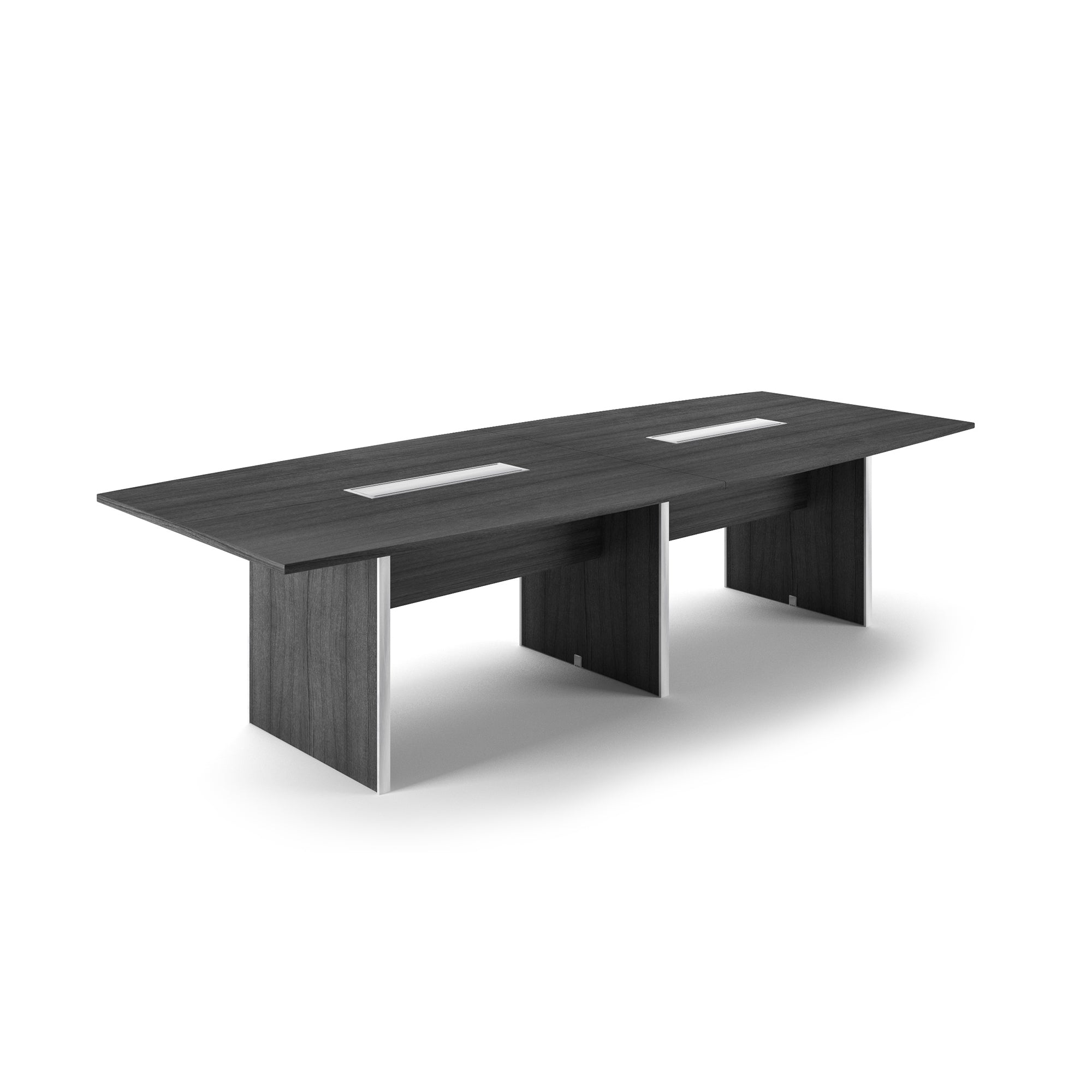 Deluxe 10' Laminate Boat Shape Conference table Grigio