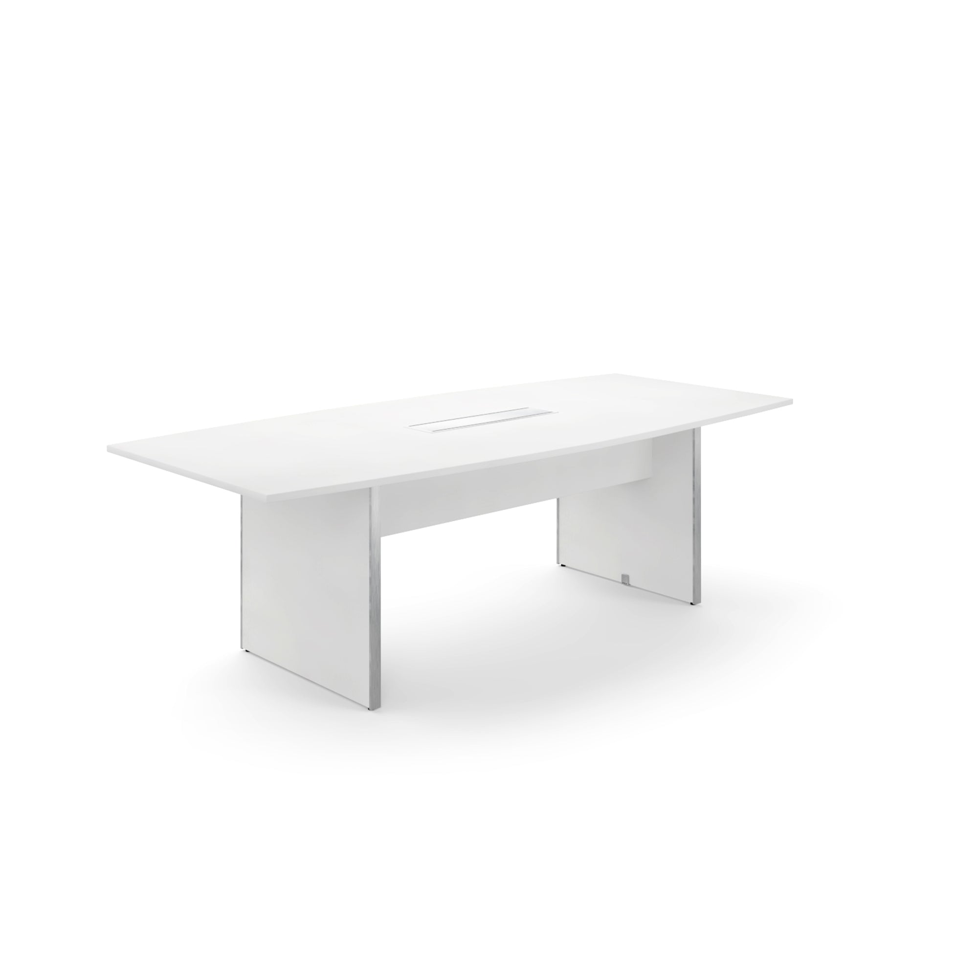 Deluxe 8' Laminate Boat Shape Conference table Blanco