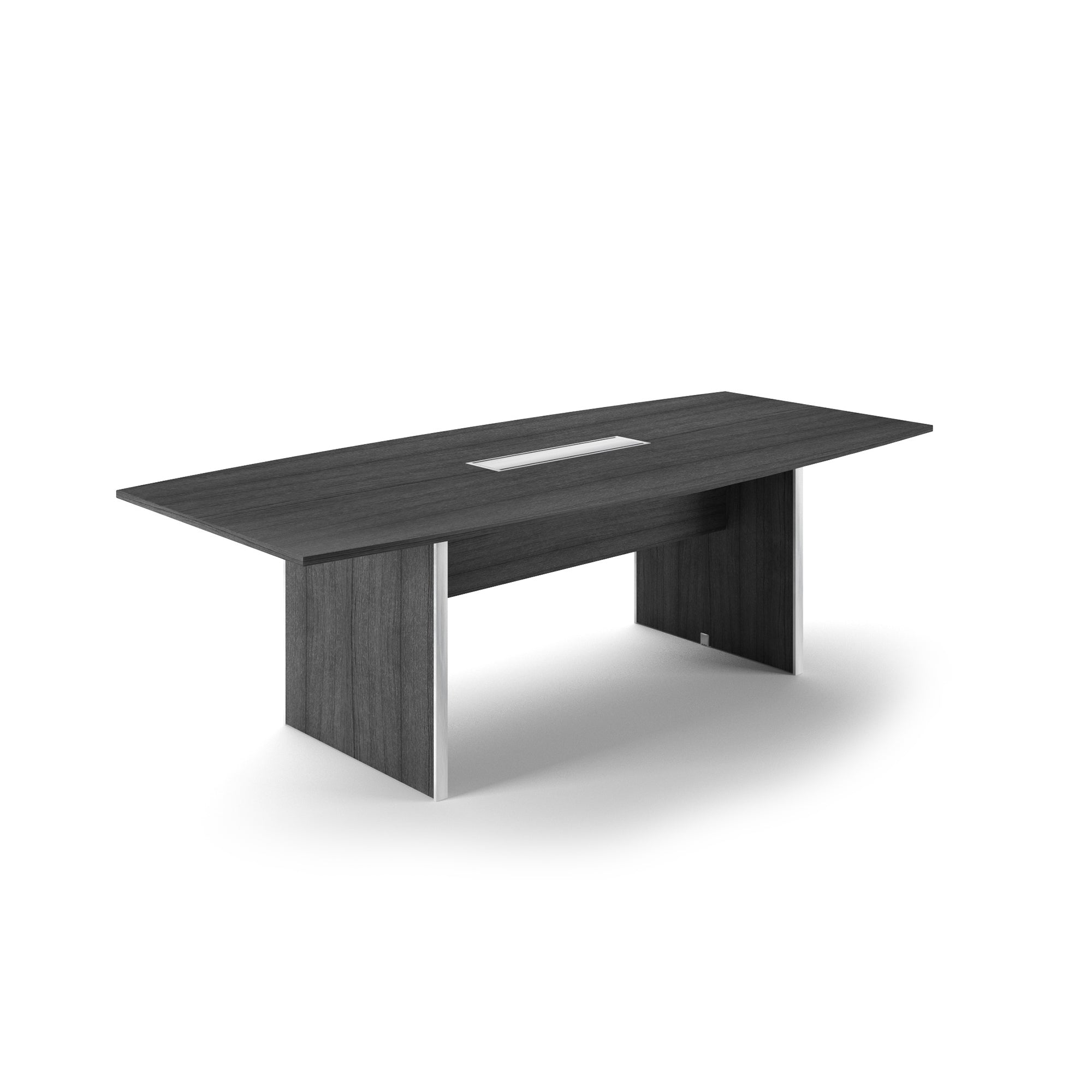 Deluxe 8' Laminate Boat Shape Conference table Grigio