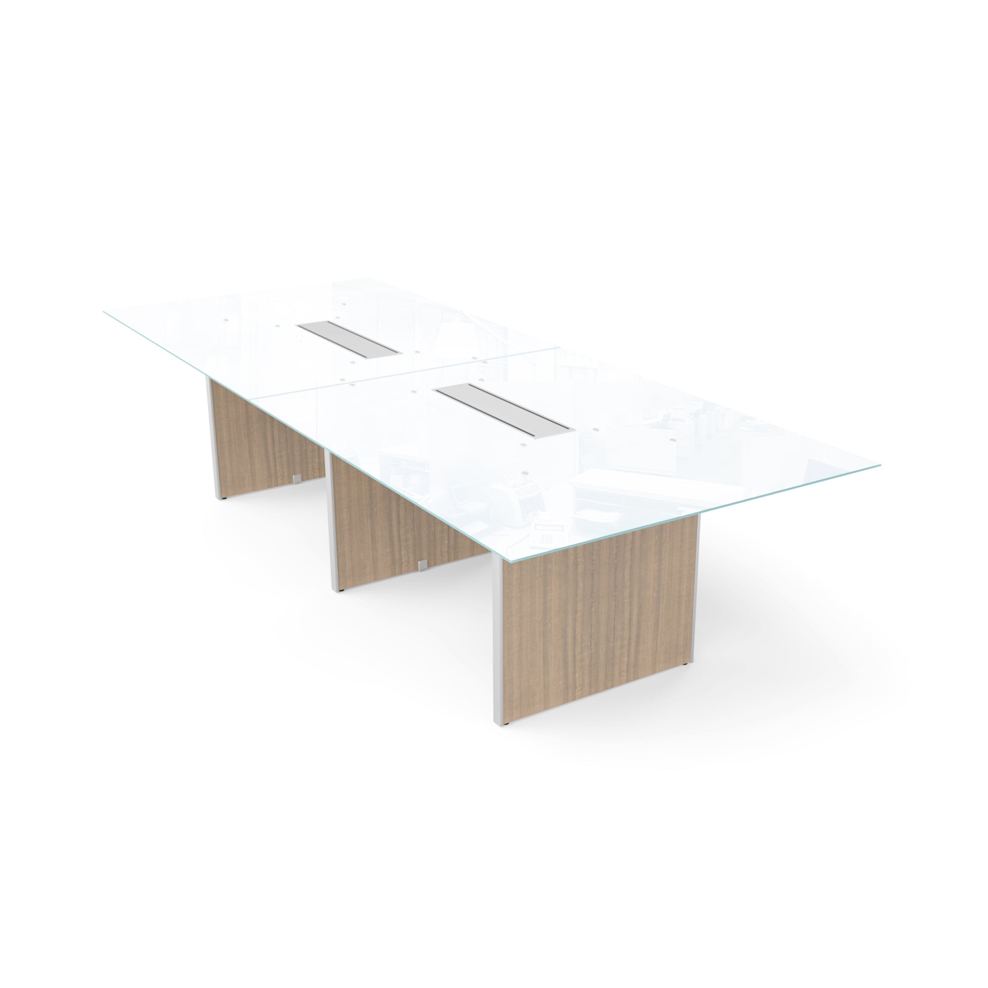 Deluxe 10' Glass Top Conference Table Noce