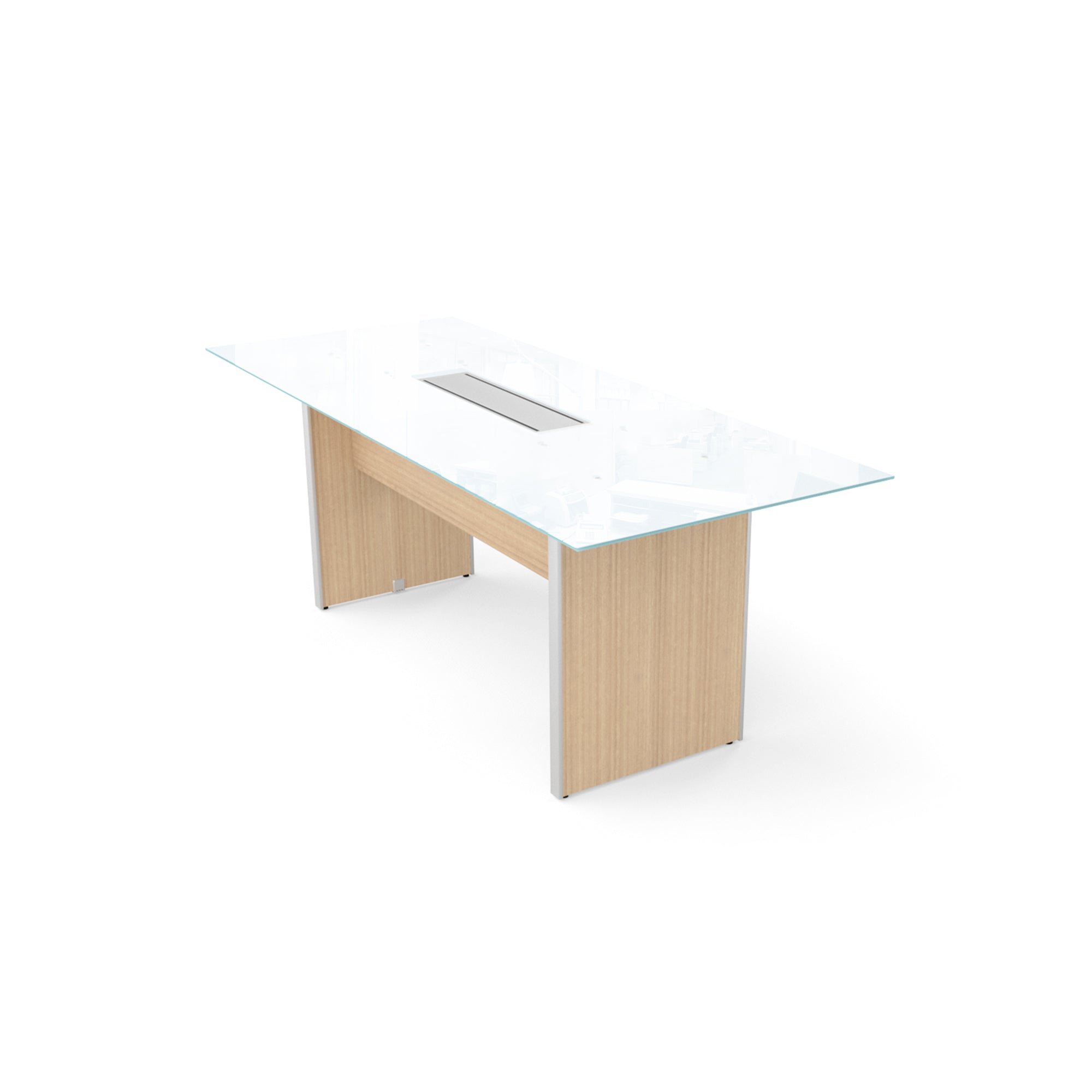 Rectangular Glass Top Conference Table Miele