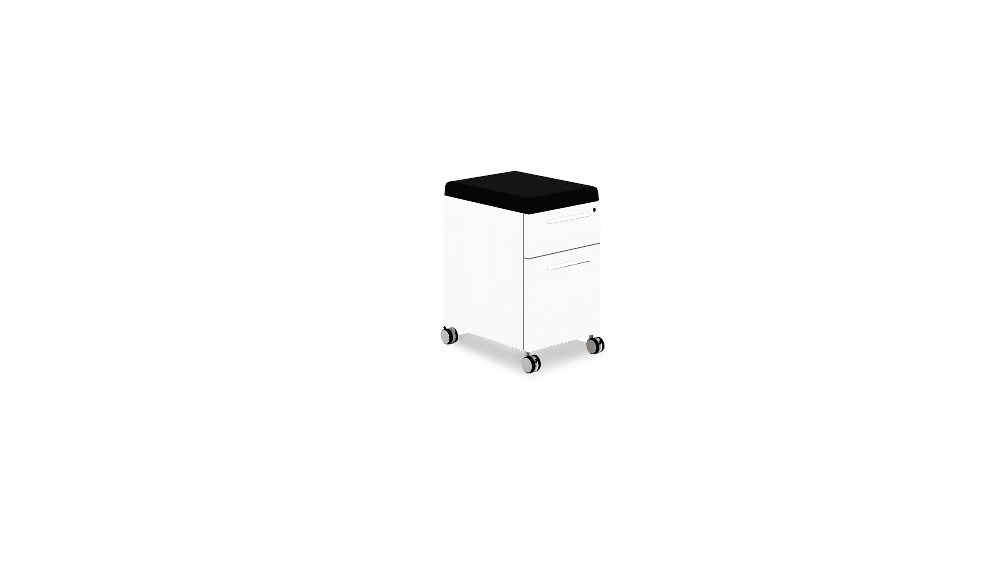 Deluxe 2 Drawer Mobile File Cabinet Pedestal Blanco