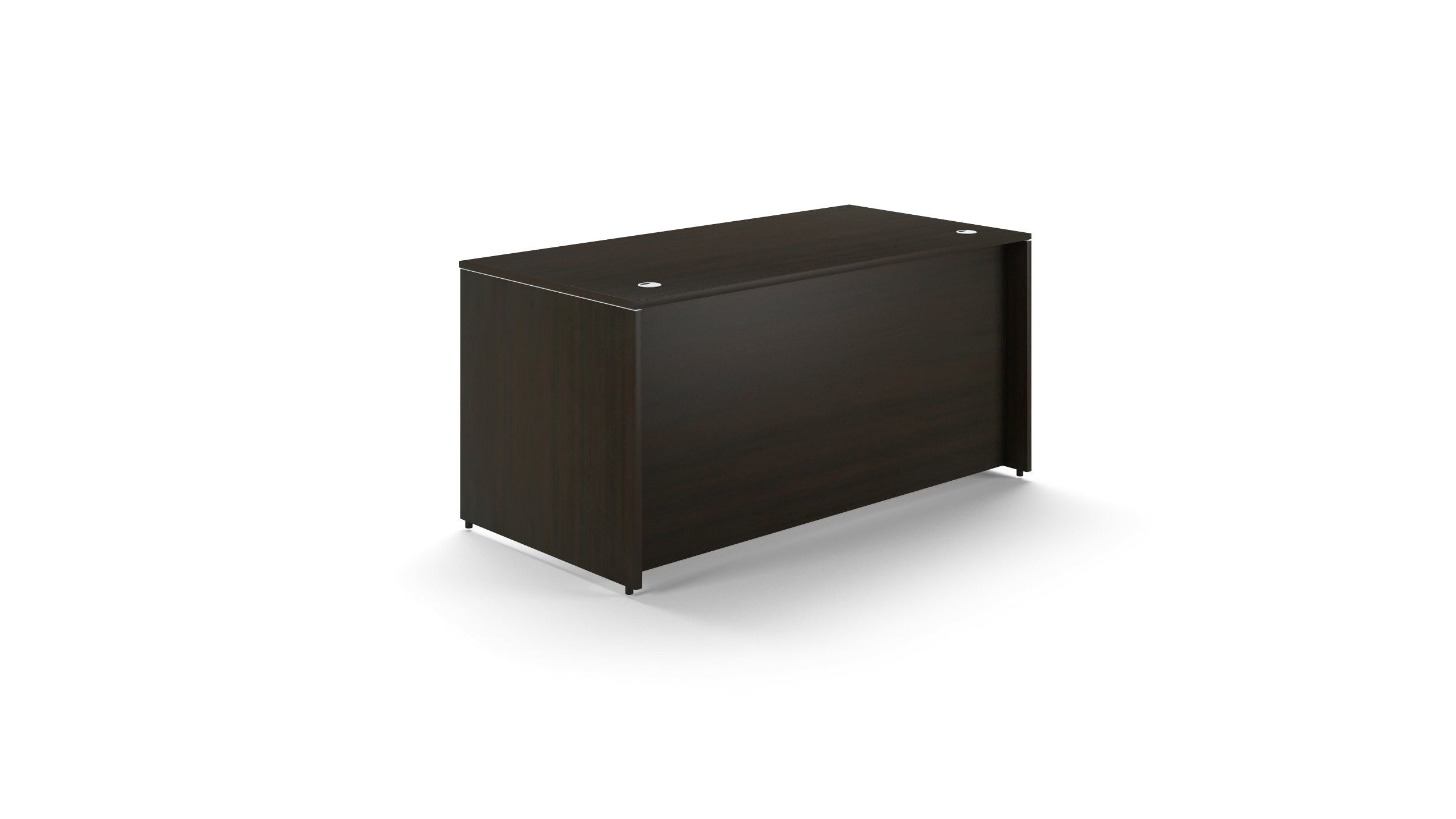 Large Rectangular Desk Shell Espresso