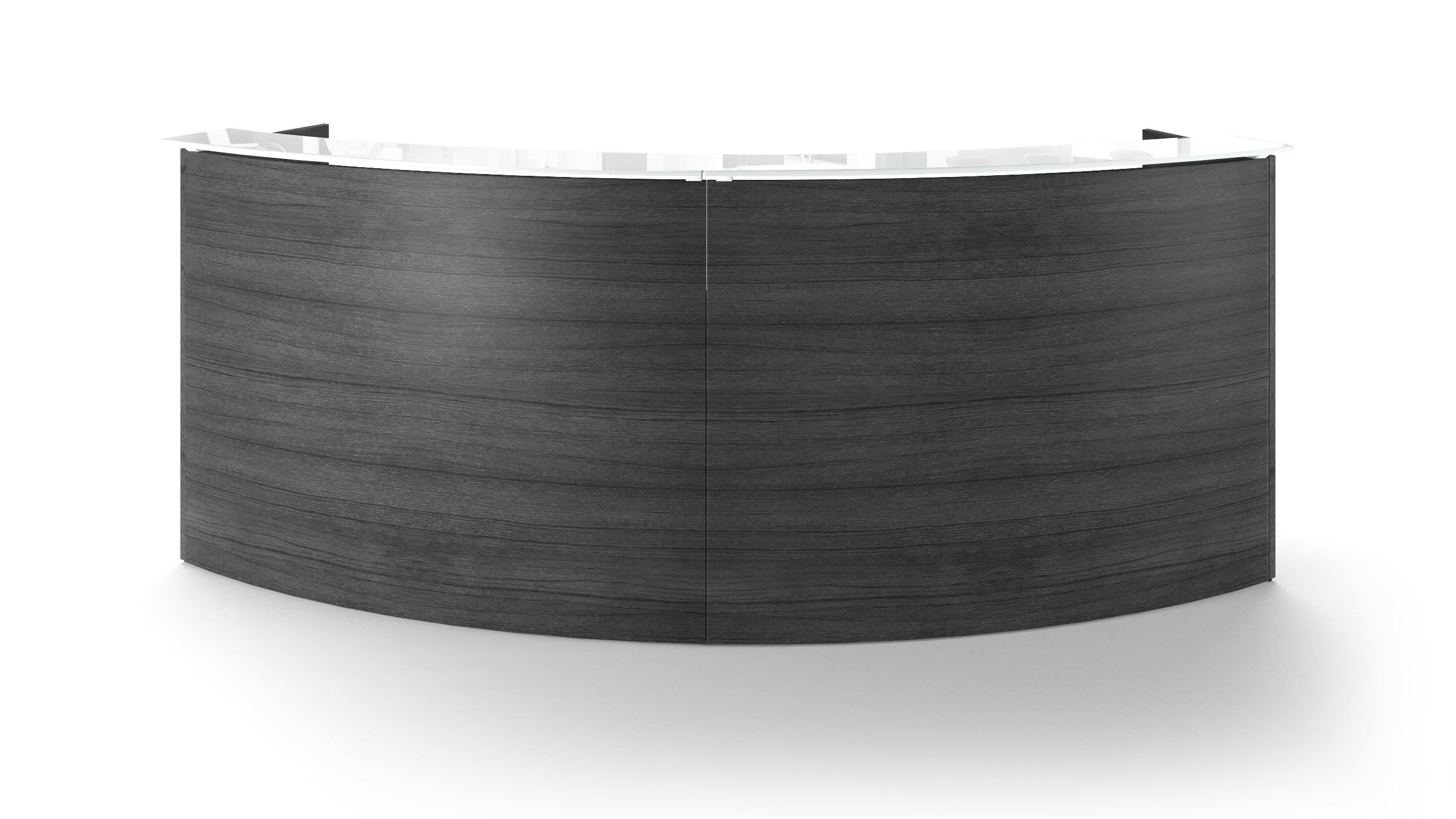 Two Person Curved Reception Desk Grigio