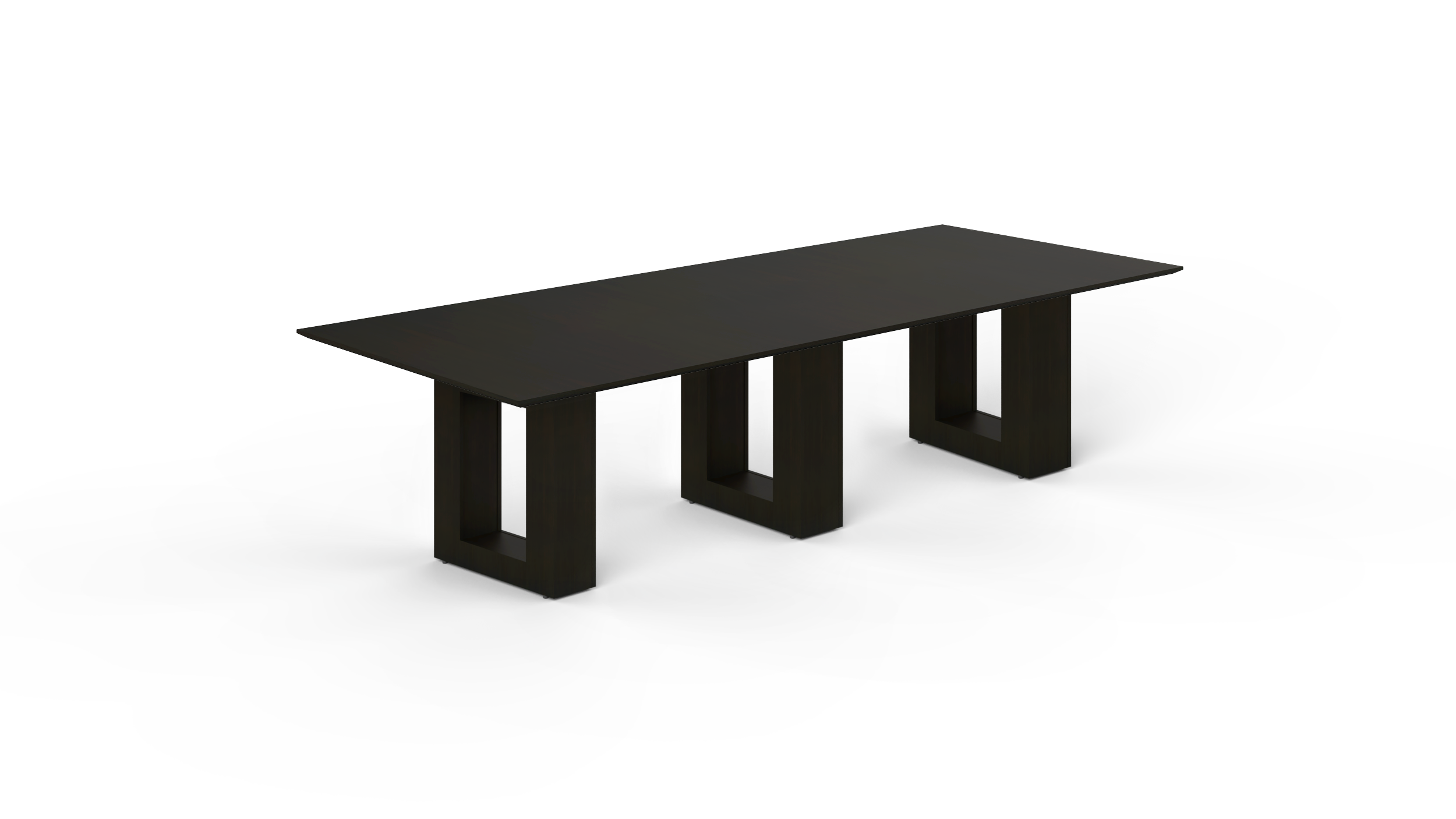 10' Coltello Conference Table with Aureola legs, Espresso