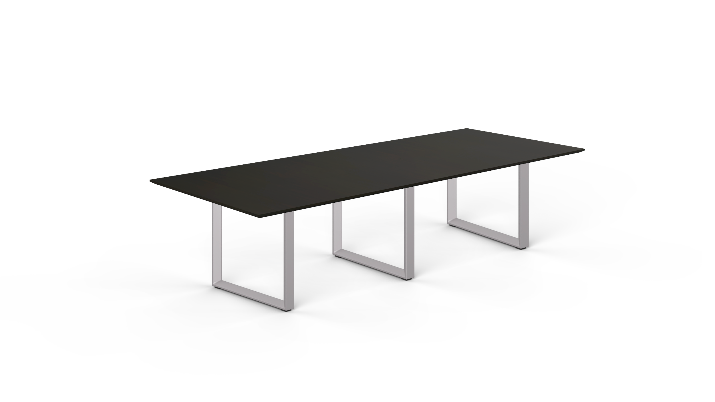 10' Coltello Conference Table with Grey Veloce legs, Espresso