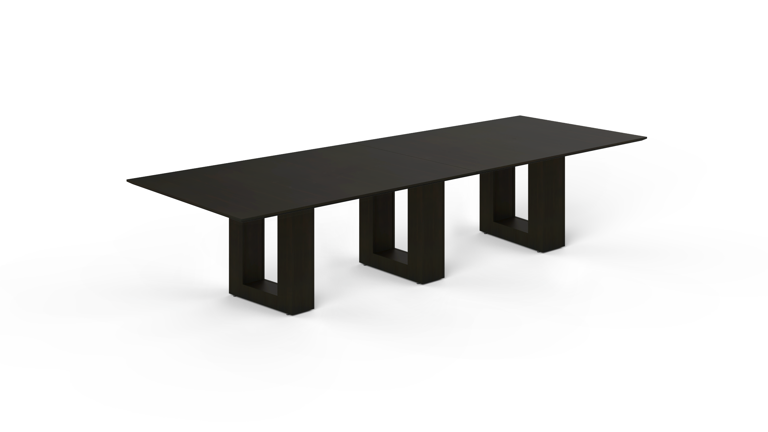 12' Coltello Conference Table with Aureola legs, Espresso