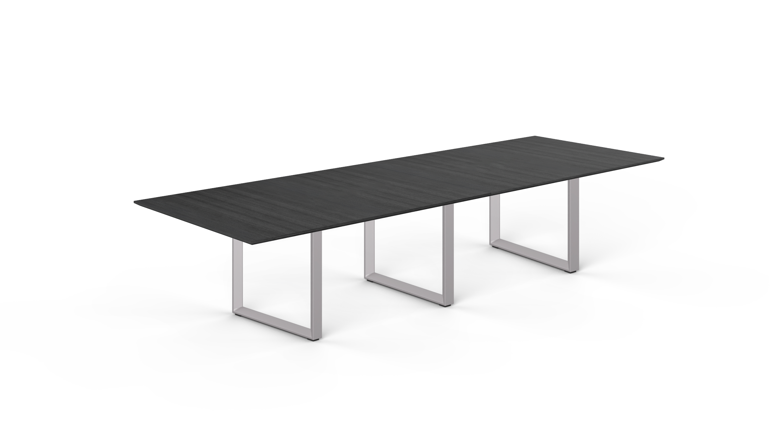 12' Coltello Conference Table with Grey Veloce legs, Grigio