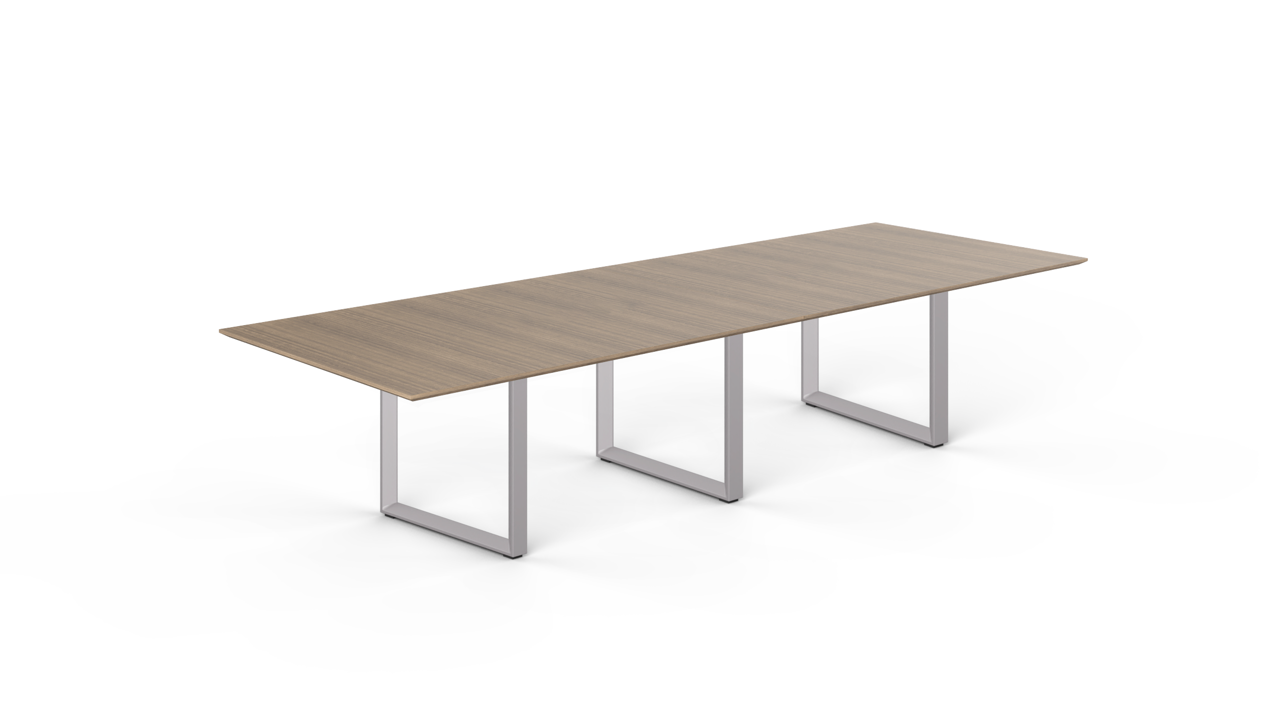 12' Coltello Conference Table with Grey Veloce legs, Noce