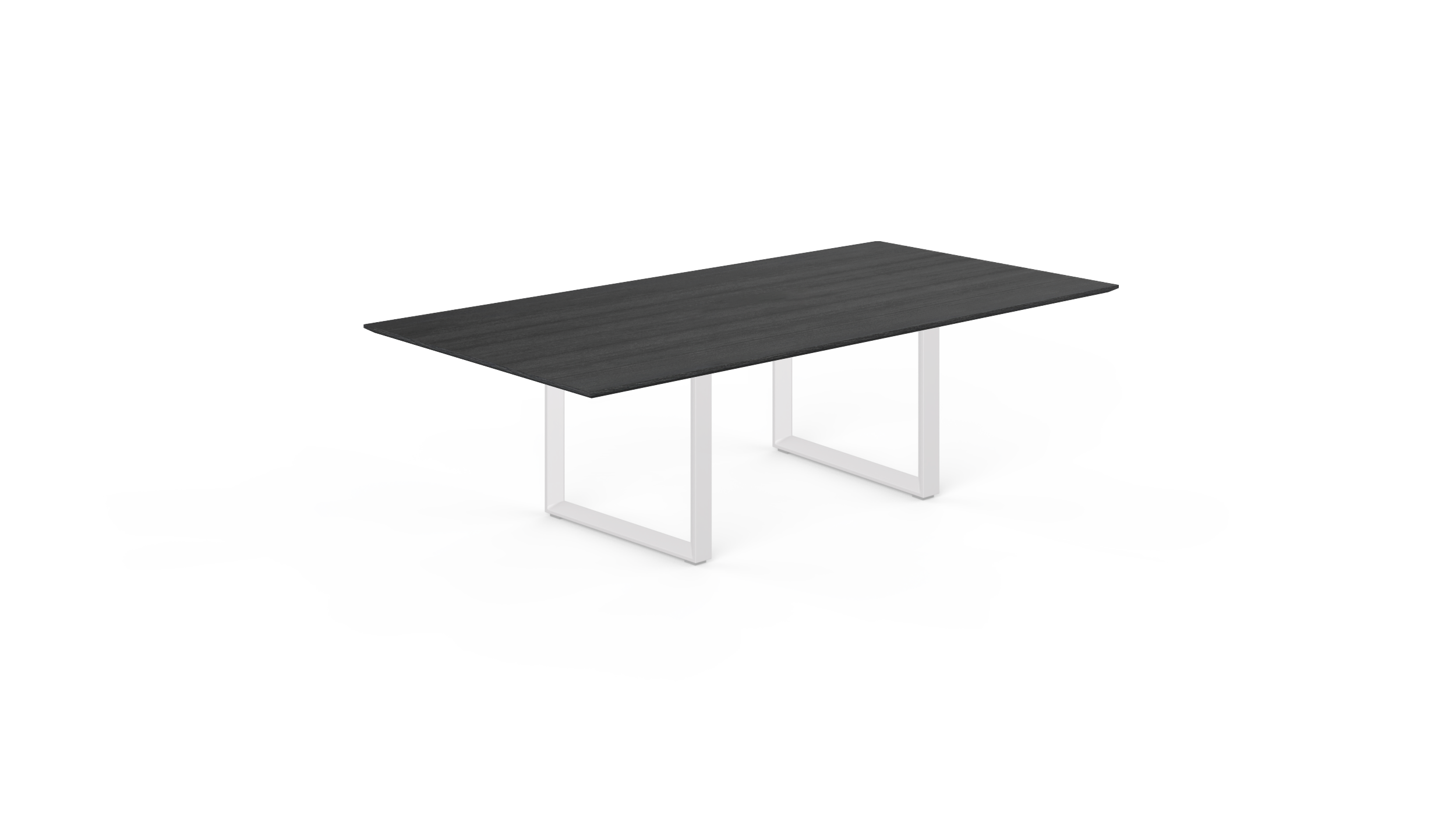 8' Coltello Conference Table with White Veloce legs, Grigio