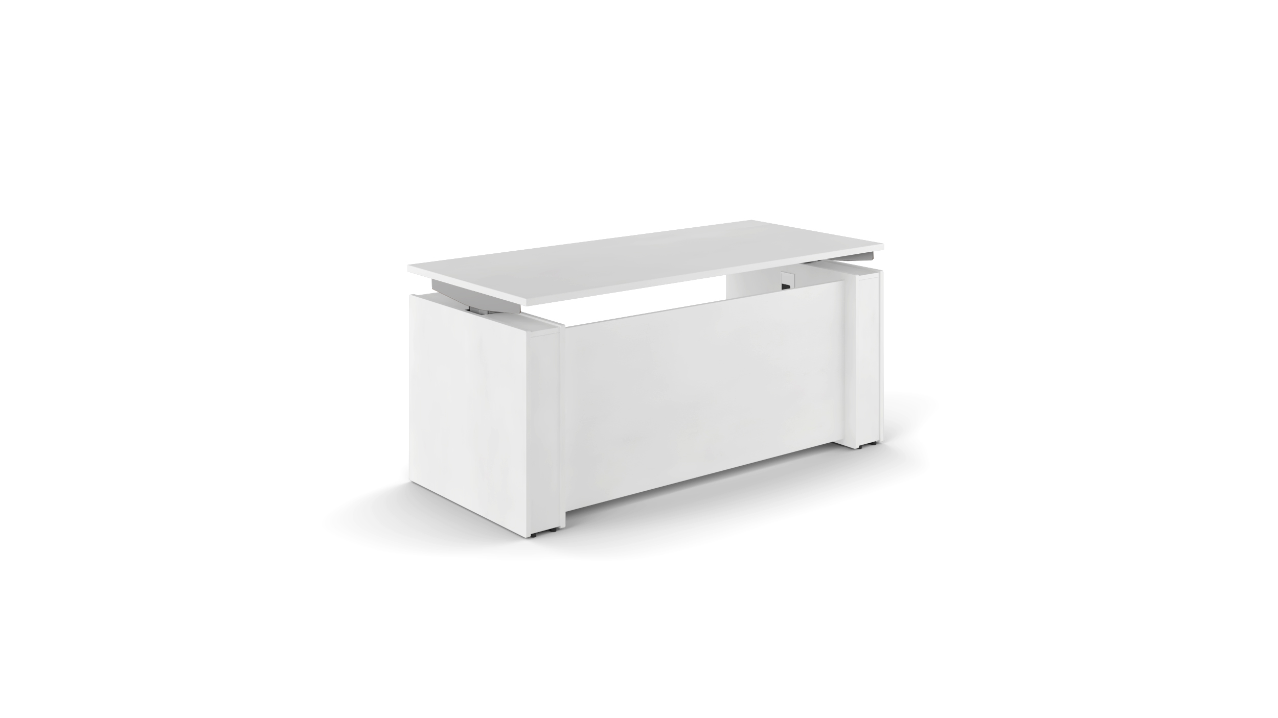 Elevare Height-Adjustable Desk with Copertina Leg Covers - Blanco