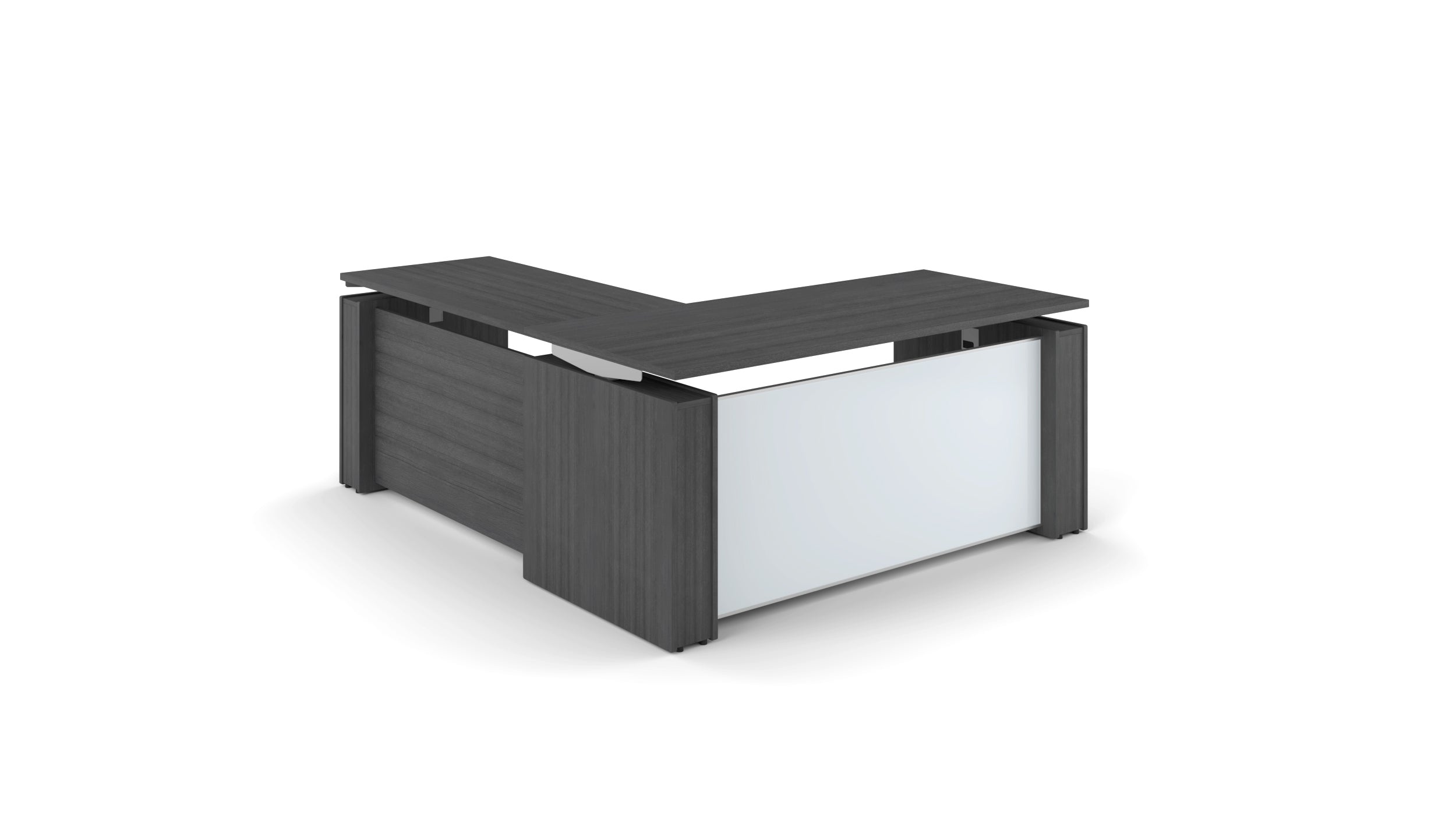 L-Shaped Elevare Electric Height Adjustable Desk Frame - Grigio