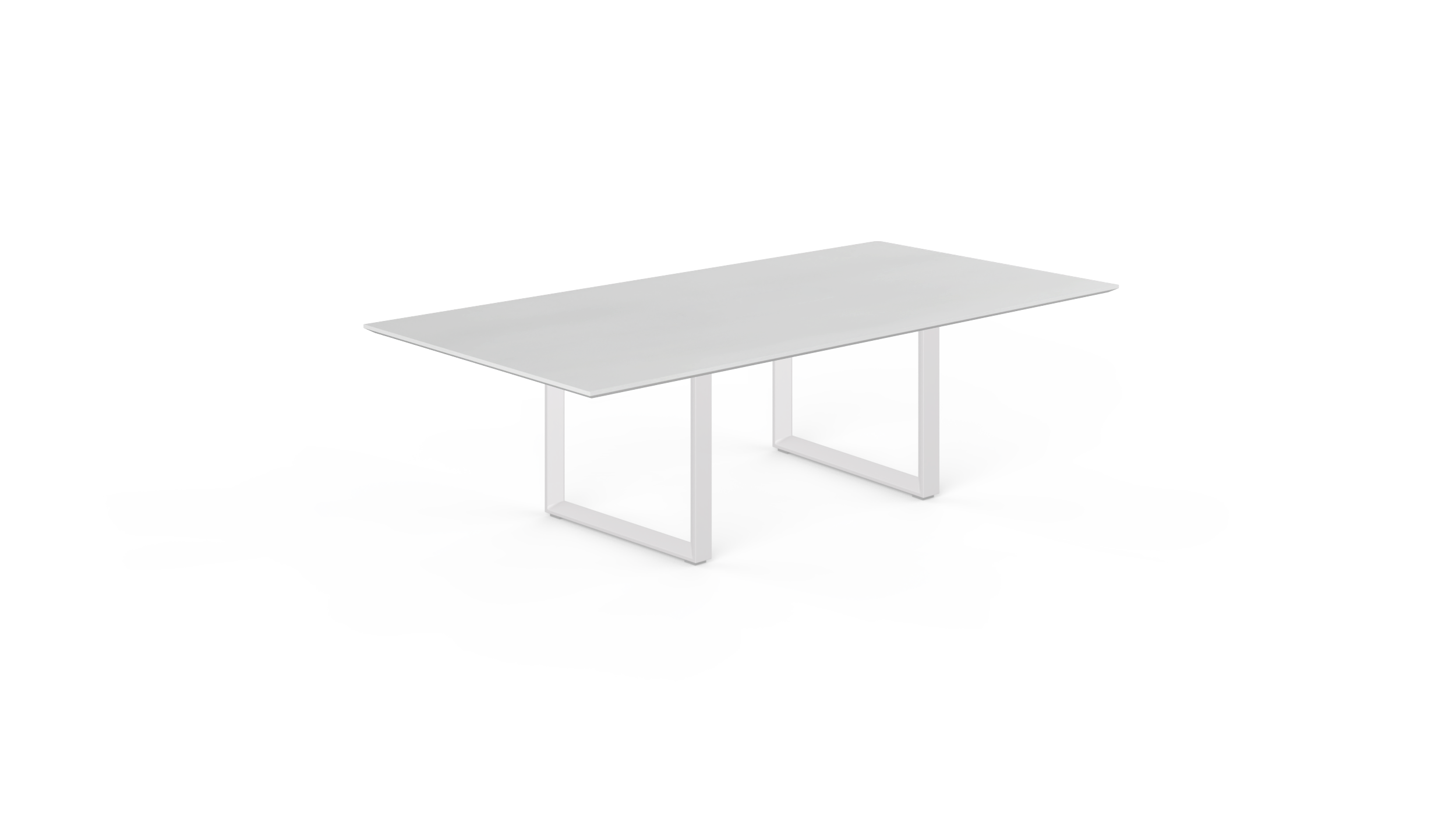 8' Coltello Conference Table with White Veloce legs, Blanco
