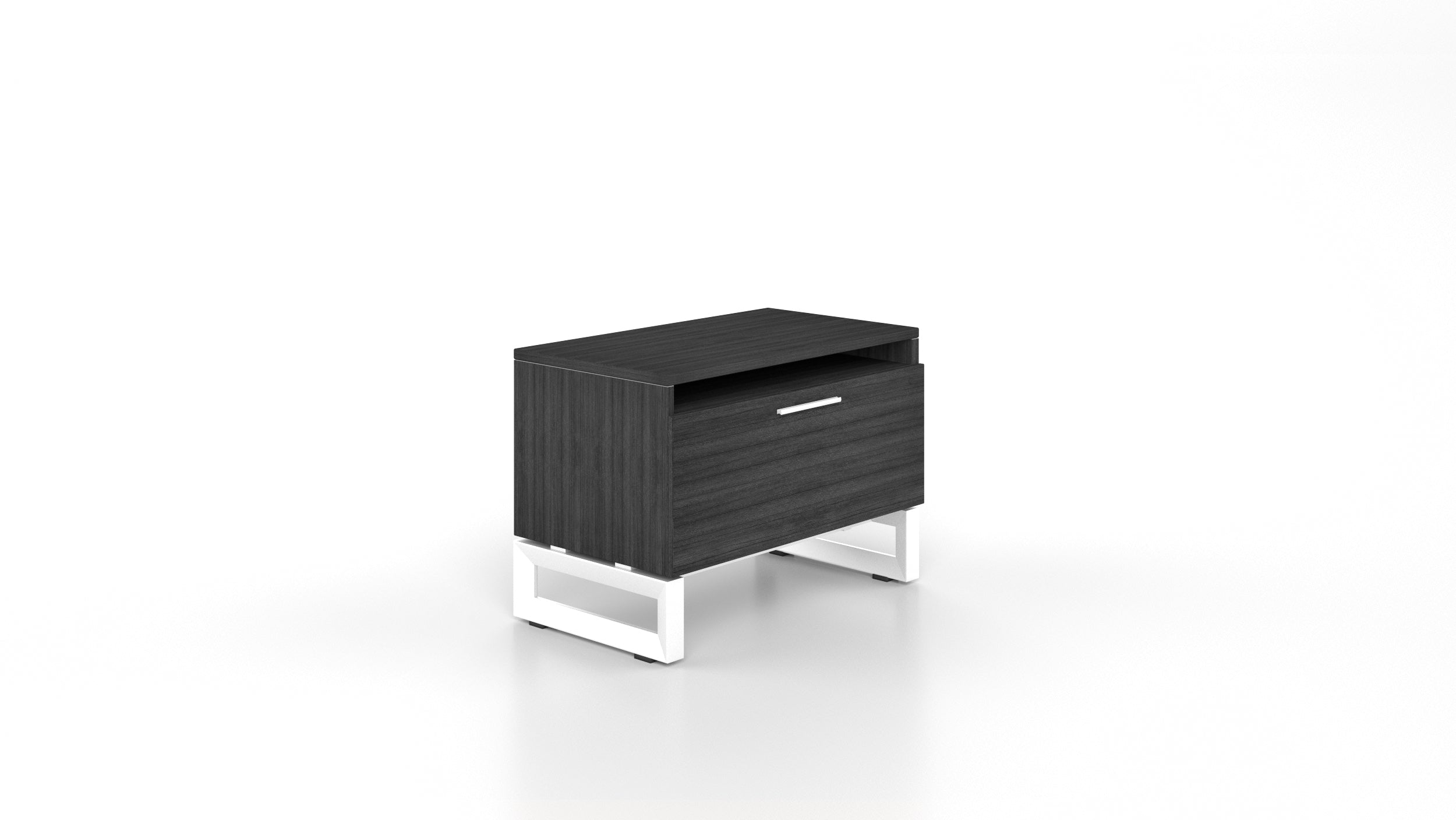 Veloce Lateral Storage File White Frame Grigio