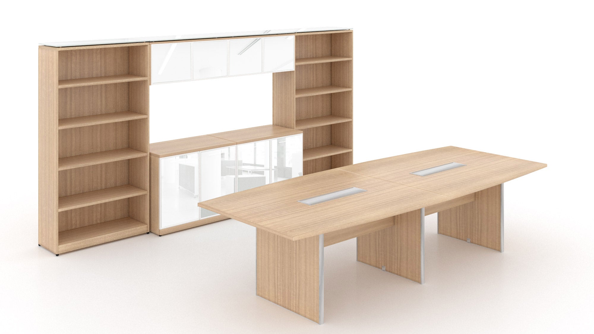 Laminate Conference Room Layout with Glass Door Storages Miele