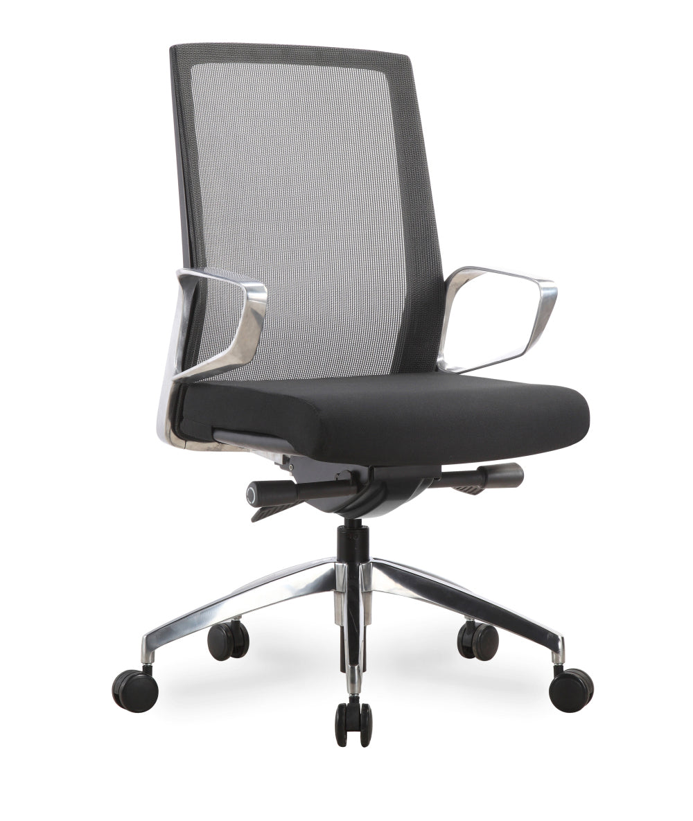 Moderno Classico Premium Mesh Office Chair w/ Polished Accents