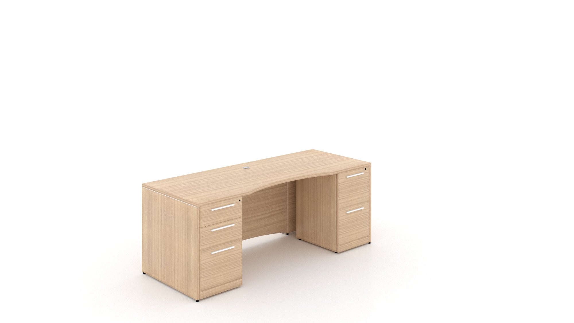 Double Storage Pedestal Rectangular Desk 66”x30" Miele