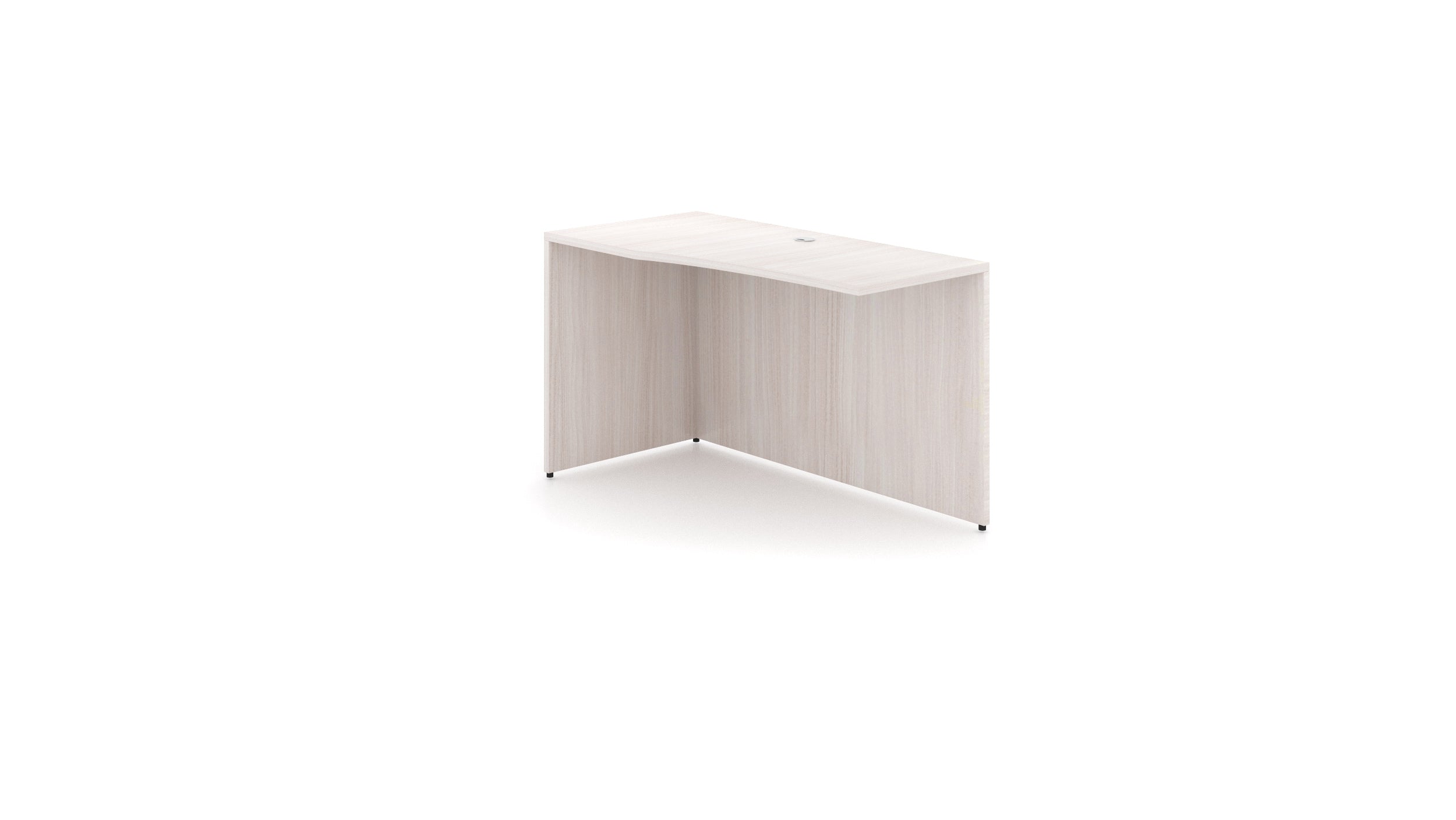 48" Angled Left Desk Return Blanc de Gris
