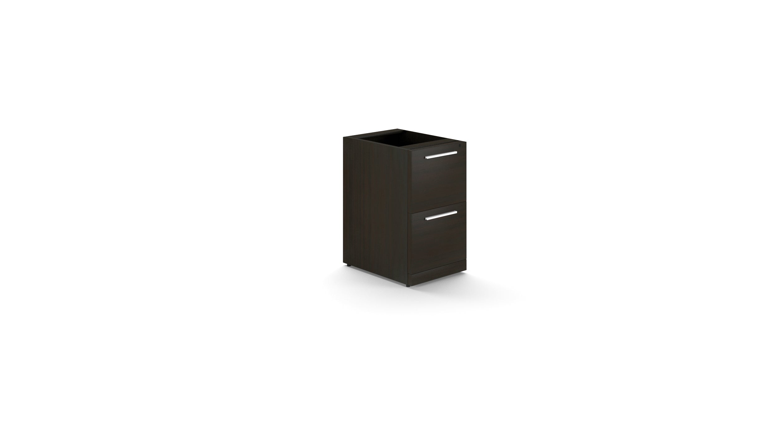 Deluxe 2 Drawer Storage Cabinet Pedestal Espresso