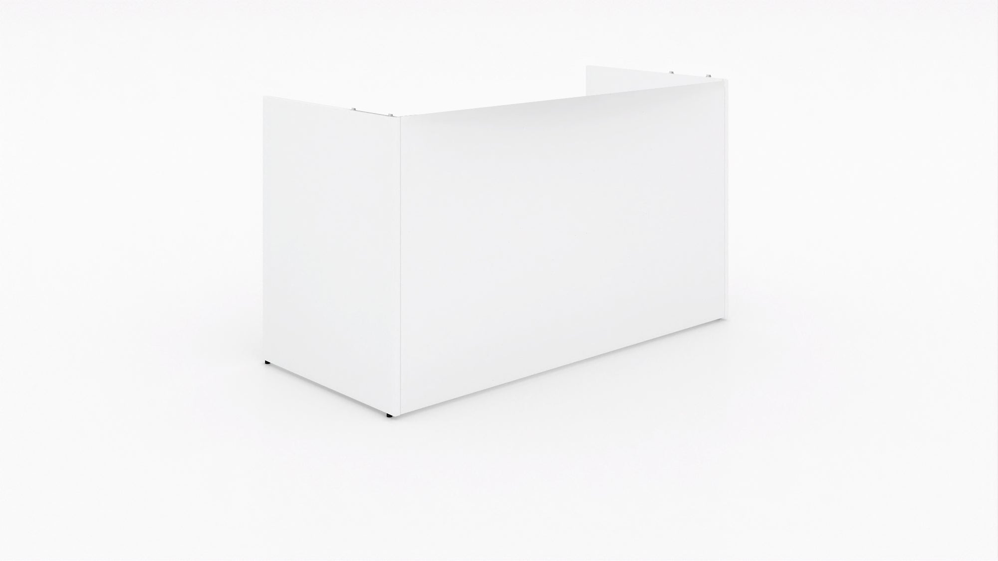 Single Person Reception Shell without Top Blanco