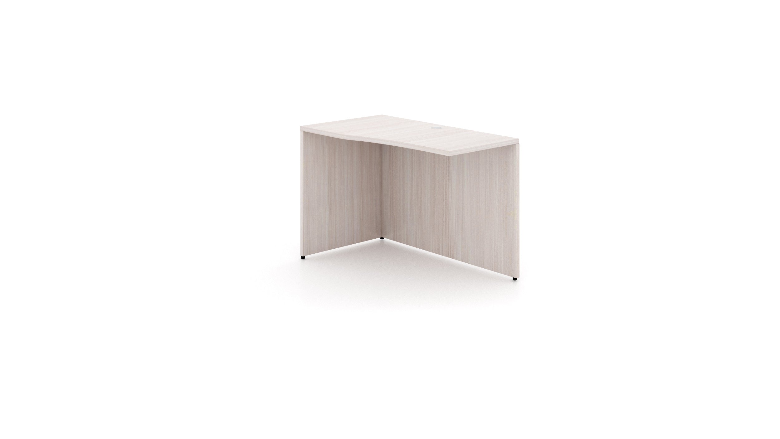 42" Angled Left Desk Return Blanc de Gris