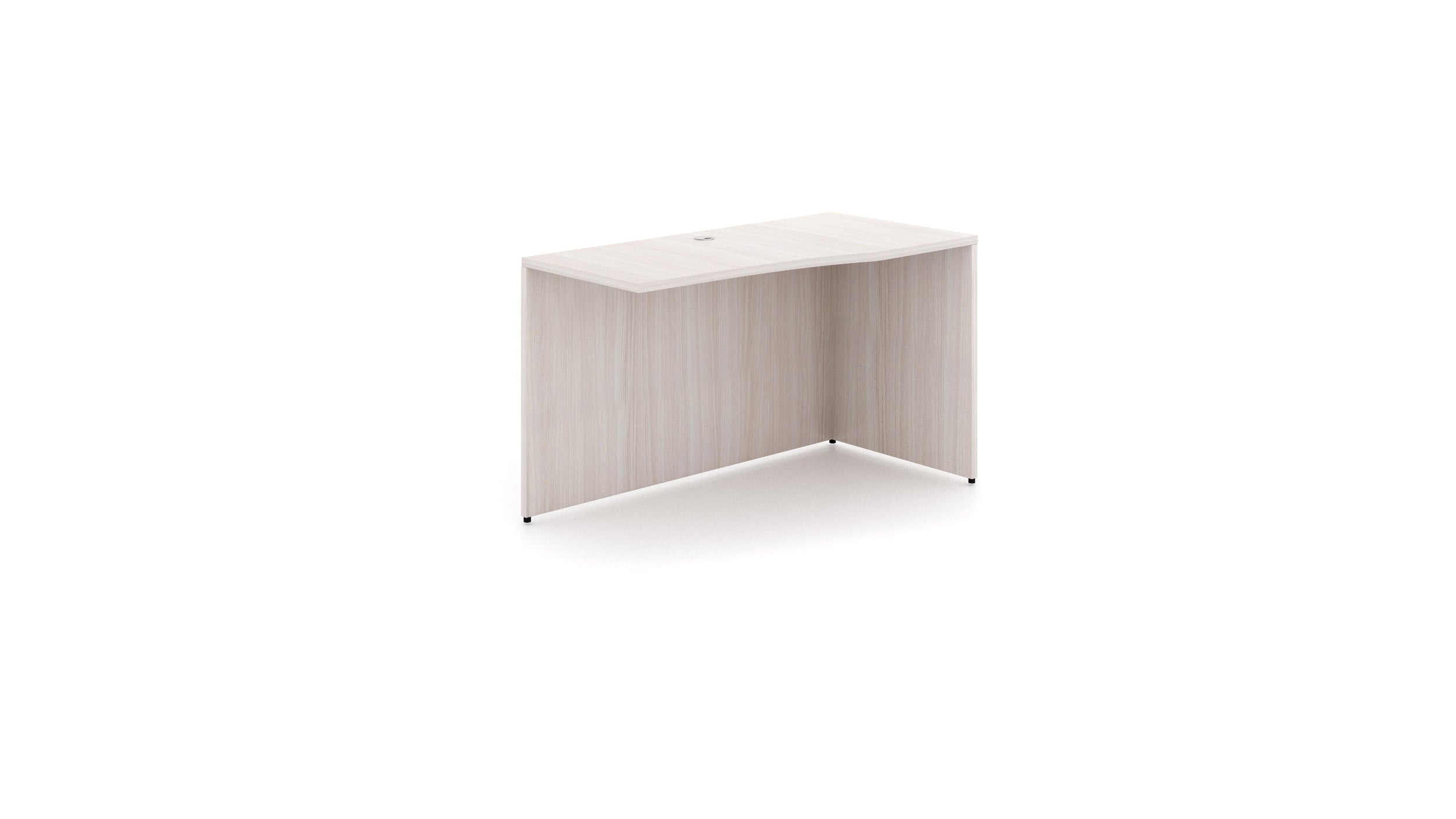 48" Angled Right Desk Return Blanc de Gris