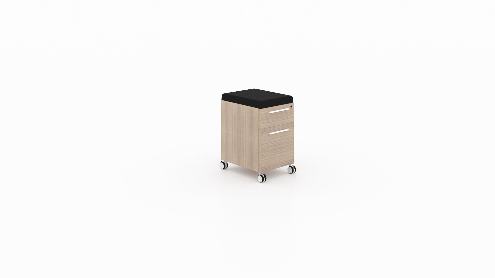 Deluxe 2 Drawer Mobile File Cabinet Pedestal Noce