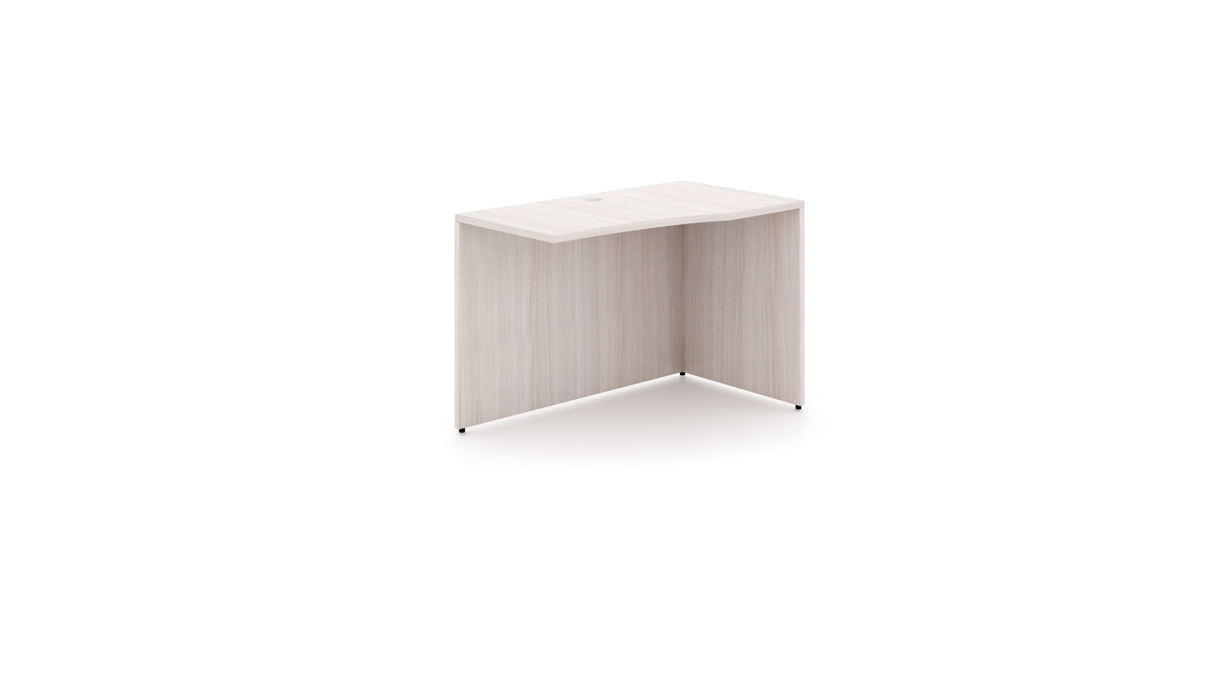 42" Angled Right Desk Return Blanc de Gris