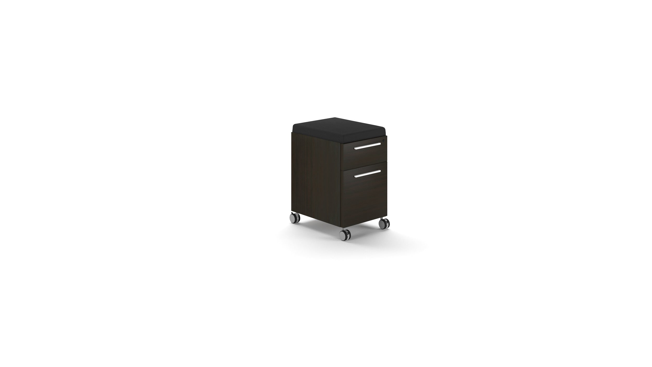 Deluxe 2 Drawer Mobile File Cabinet Pedestal Espresso