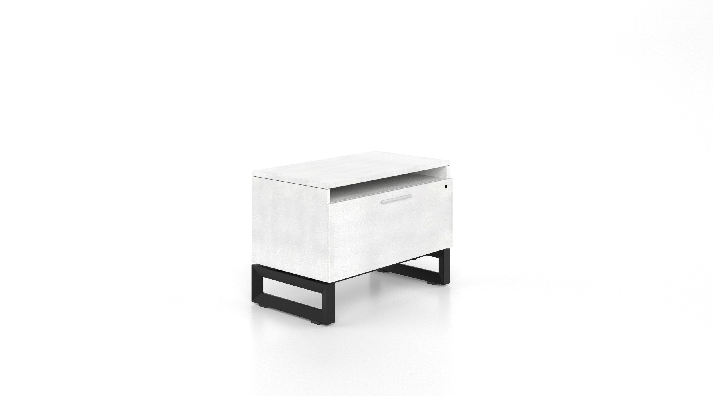 Veloce Lateral Storage File Black Frame Blanco
