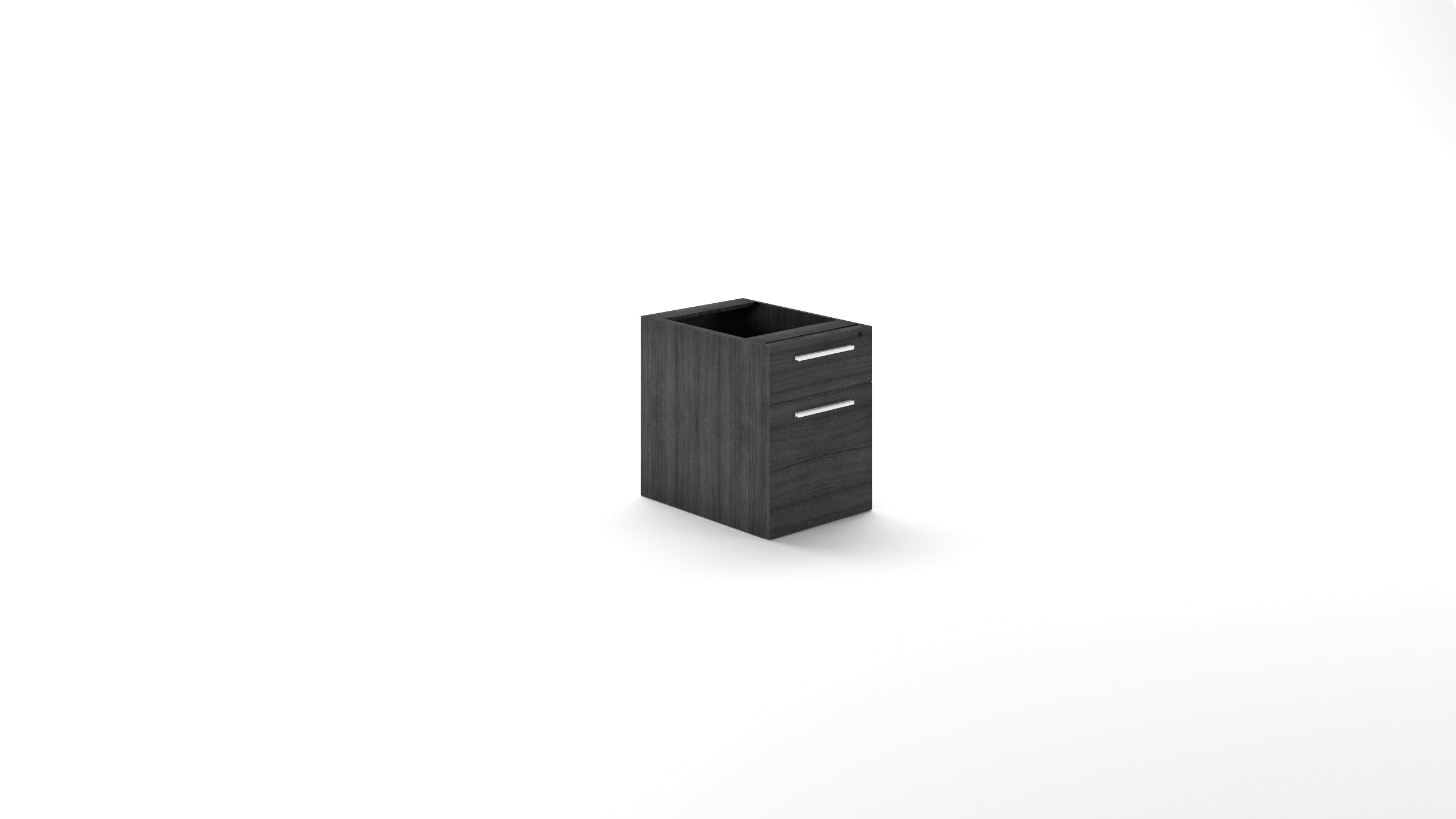 Deluxe 2 Drawer Hanging Storage Cabinet Pedestal Grigio