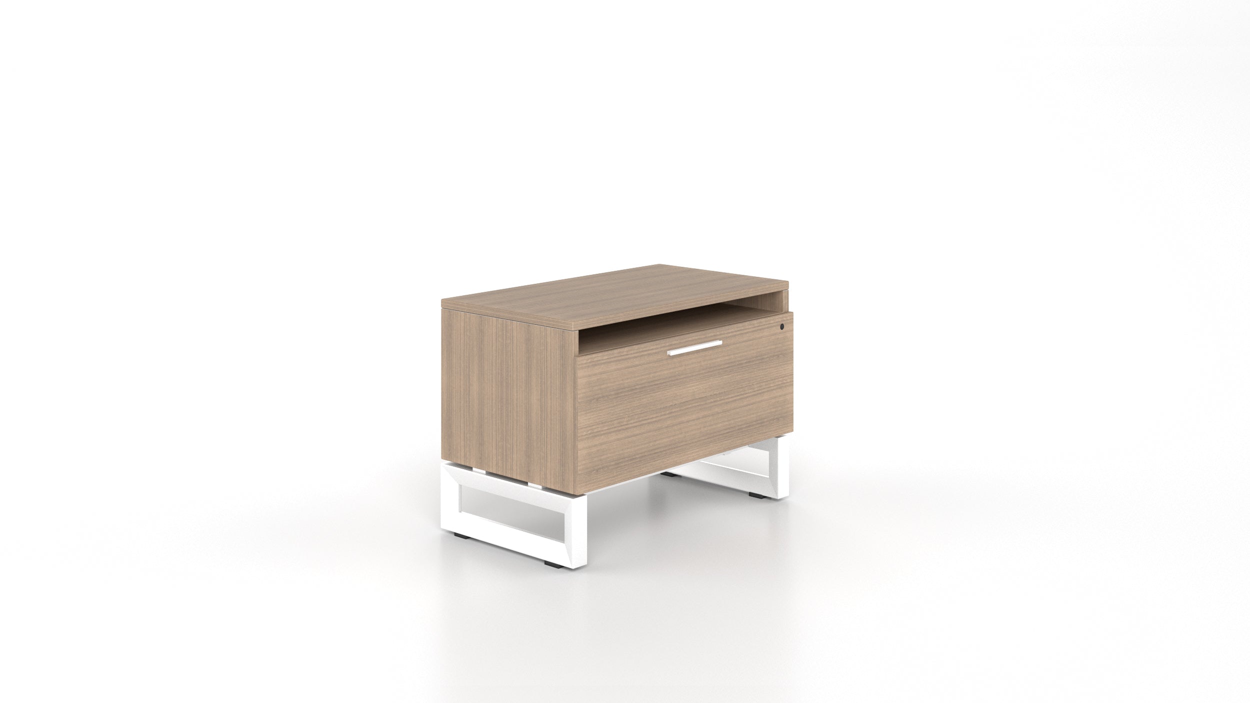 Veloce Lateral Storage File White Frame Noce