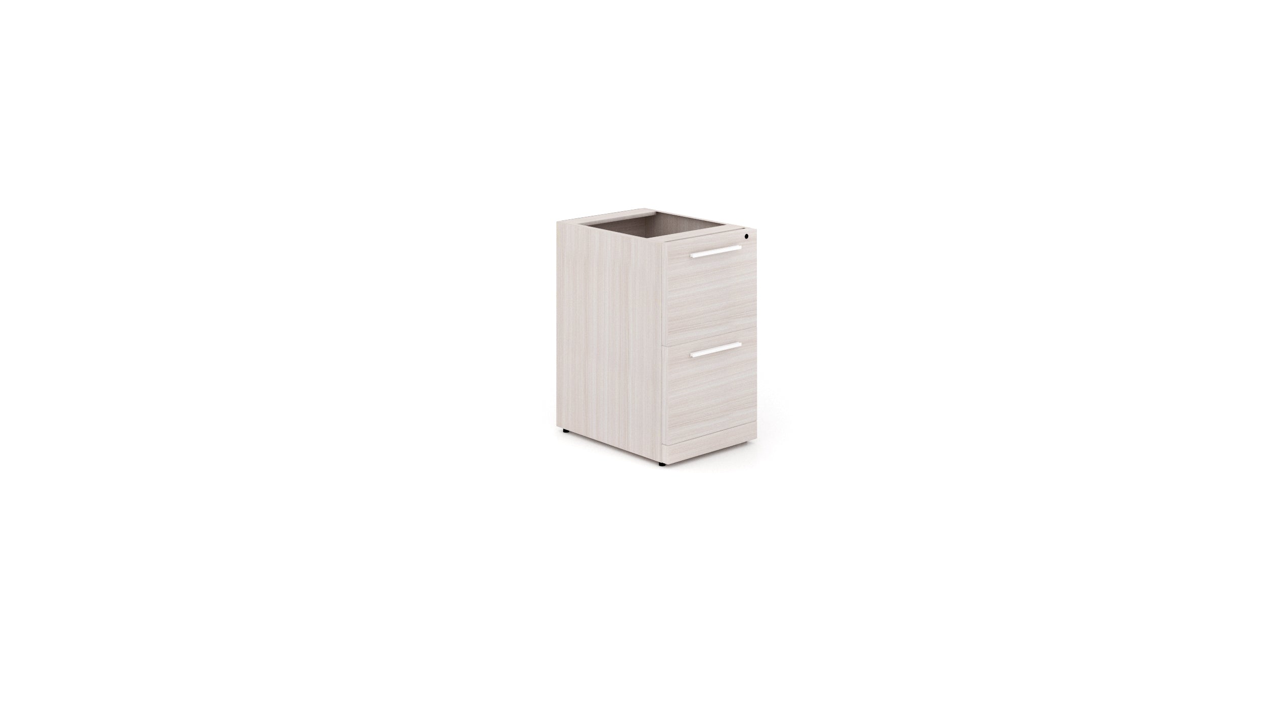 Deluxe 2 Drawer Storage Cabinet Pedestal Blanc de Gris