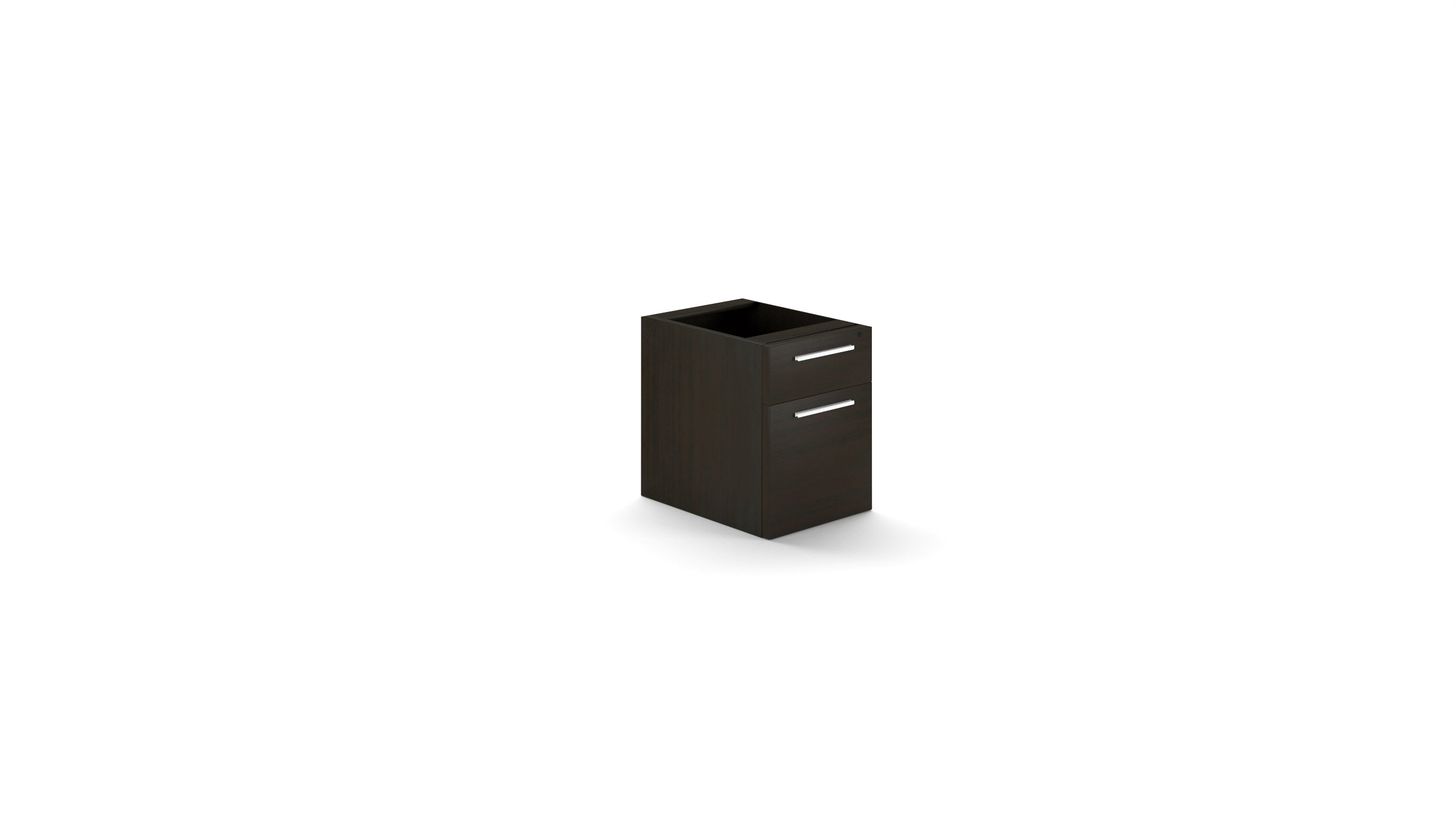 Deluxe 2 Drawer Hanging Storage Cabinet Pedestal Espresso