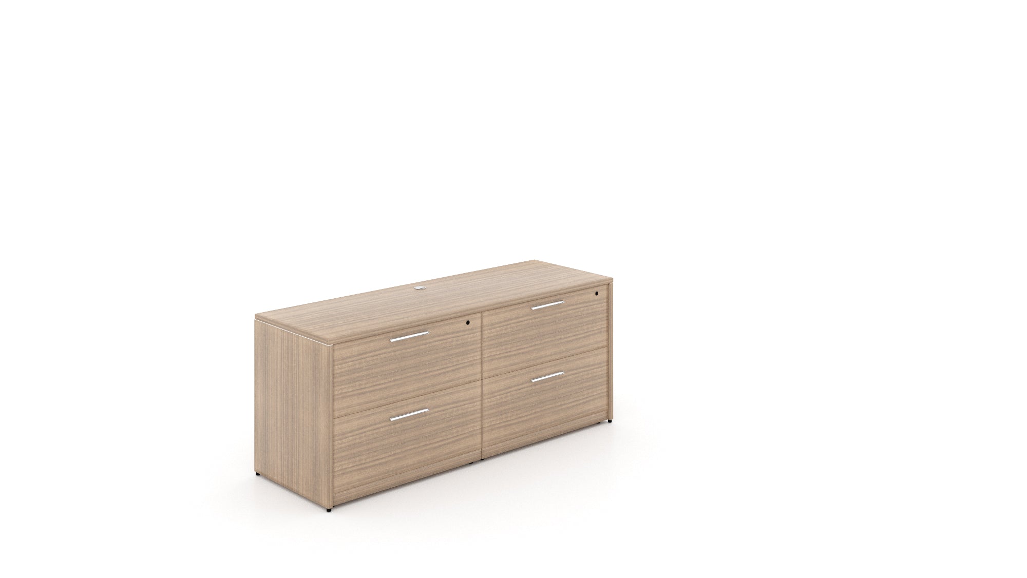 Executive 4 Drawer Lateral Storage Credenza with Laminate Top Noce