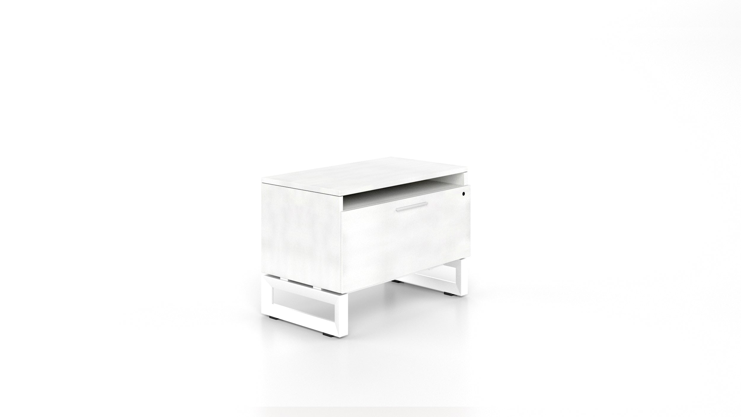 Veloce Lateral Storage File White Frame Blanco