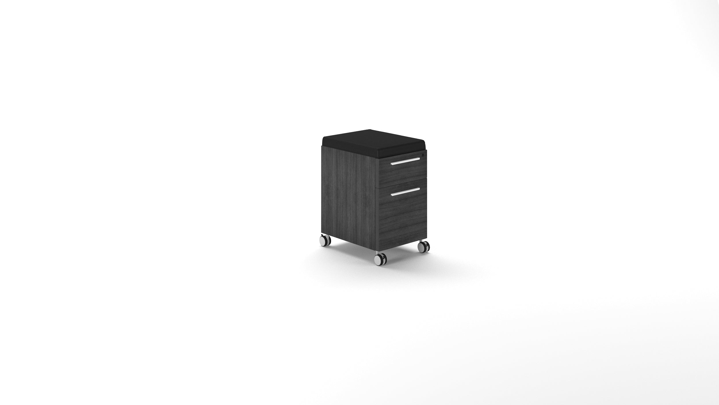 Deluxe 2 Drawer Mobile File Cabinet Pedestal Grigio