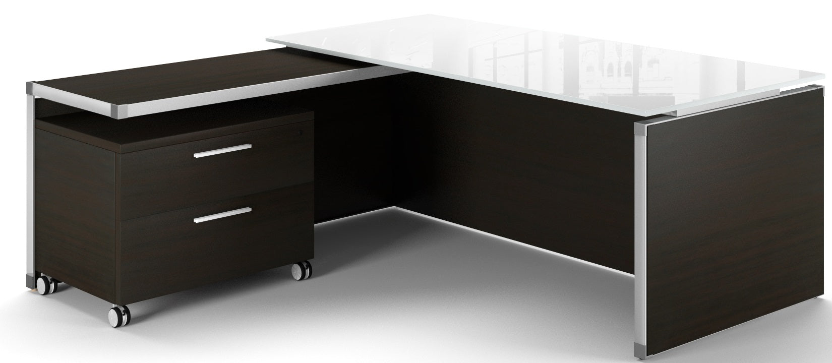 Executive Desk with Glass Top