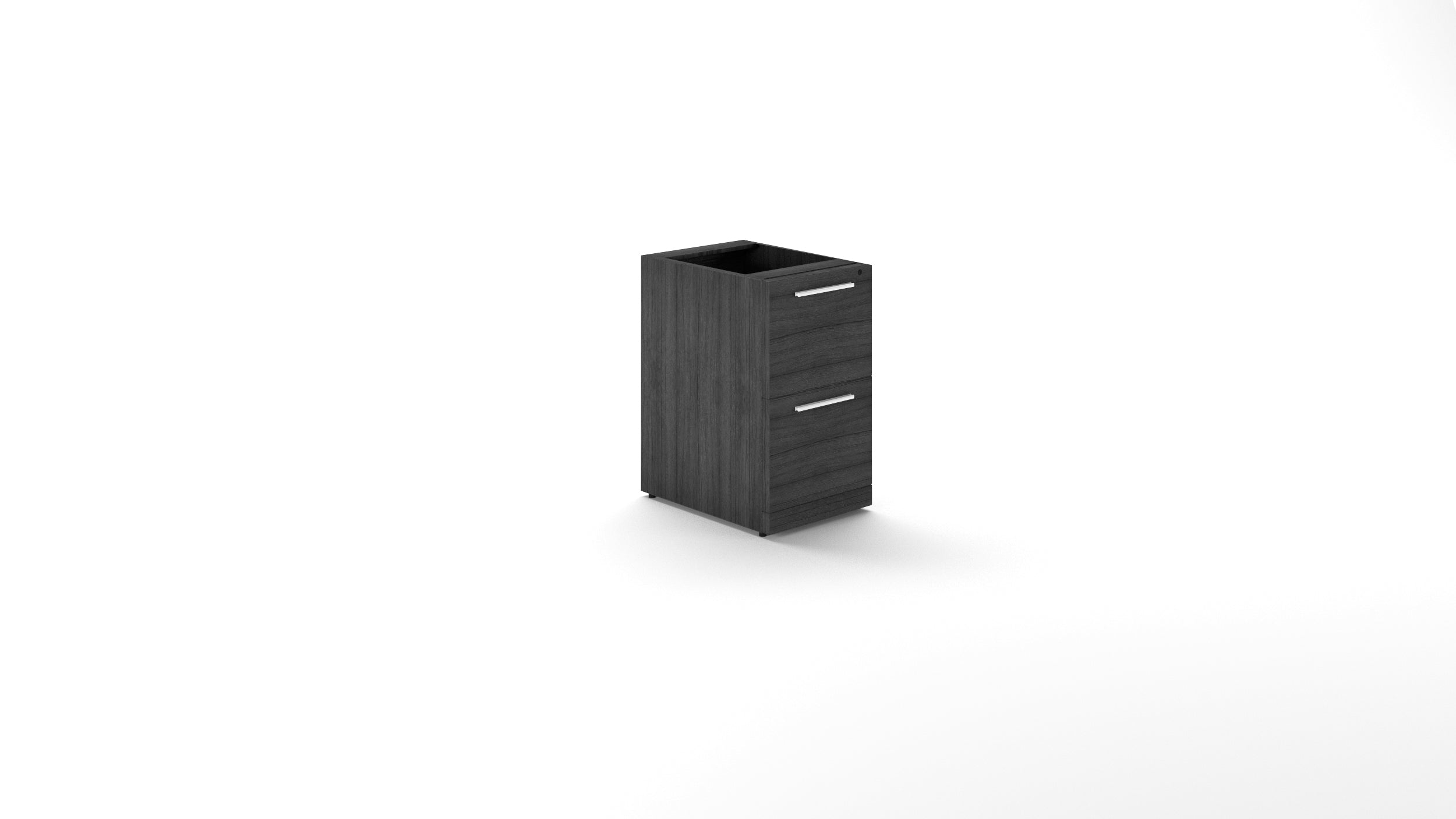 Deluxe 2 Drawer Storage Cabinet Pedestal Grigio