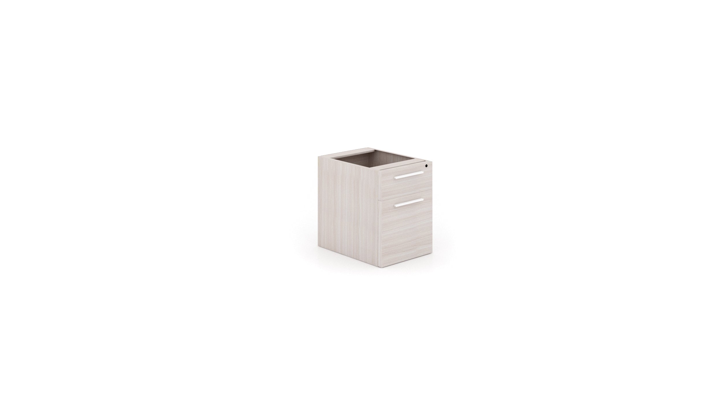 Deluxe 2 Drawer Hanging Storage Cabinet Pedestal Blanc de Gris