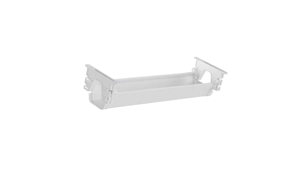 Wire management tray mounting under the table openings.