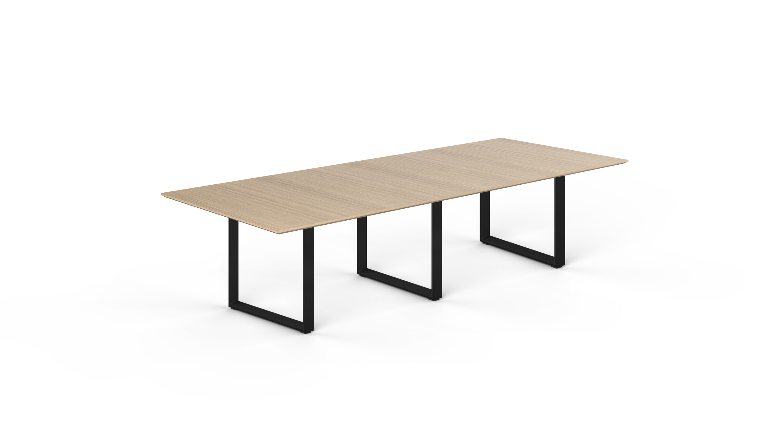 10' Coltello Conference Table with Black Veloce legs, Miele