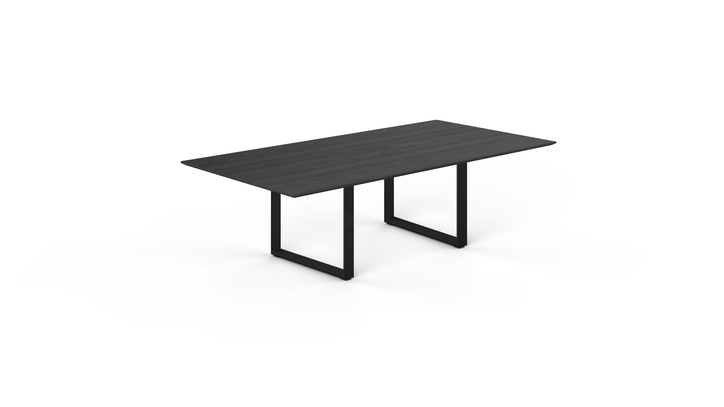 8' Coltello Conference Table with Black Veloce legs, Grigio