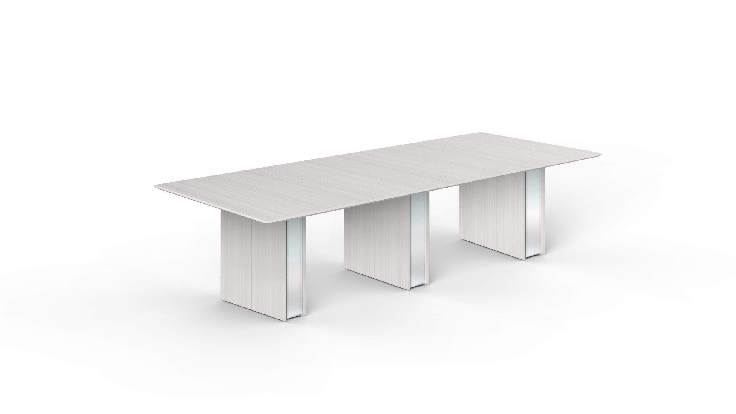 10' Coltello Conference Table with Bicci legs, Blanc De Gris