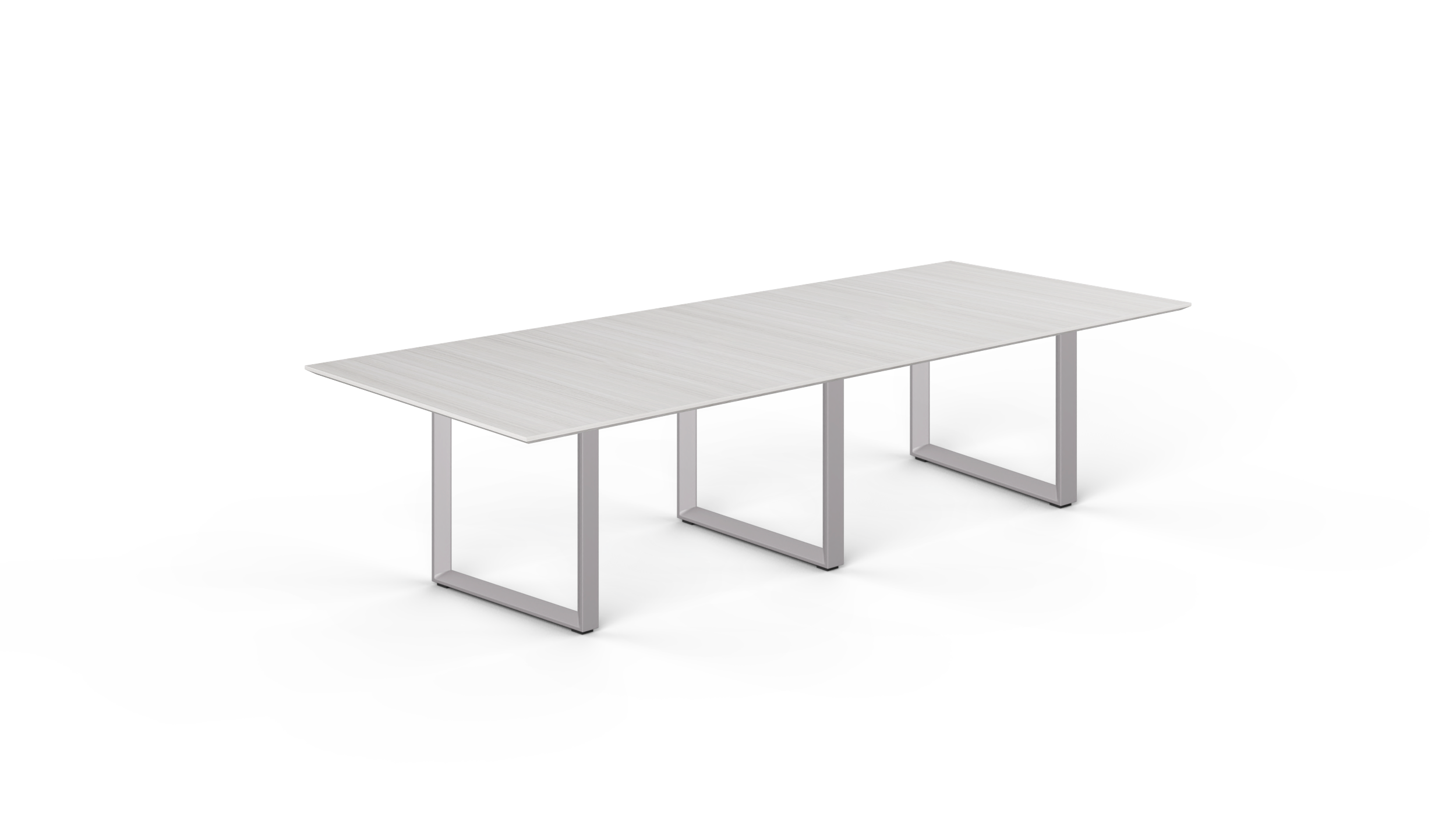 10' Coltello Conference Table with Grey Veloce legs, Blanc De Gris