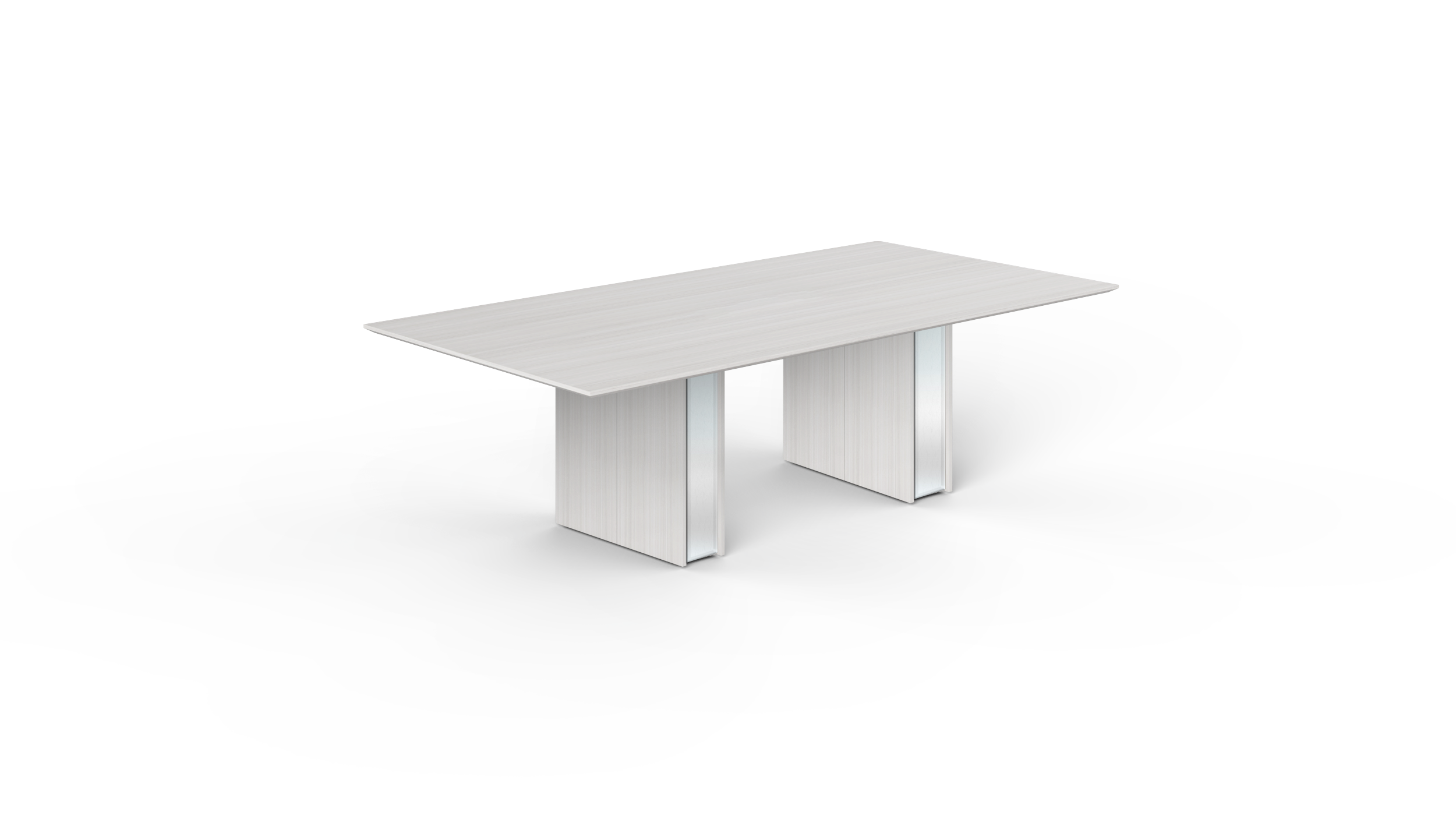 8' Coltello Conference Table with Bicci legs, Blanc De Gris